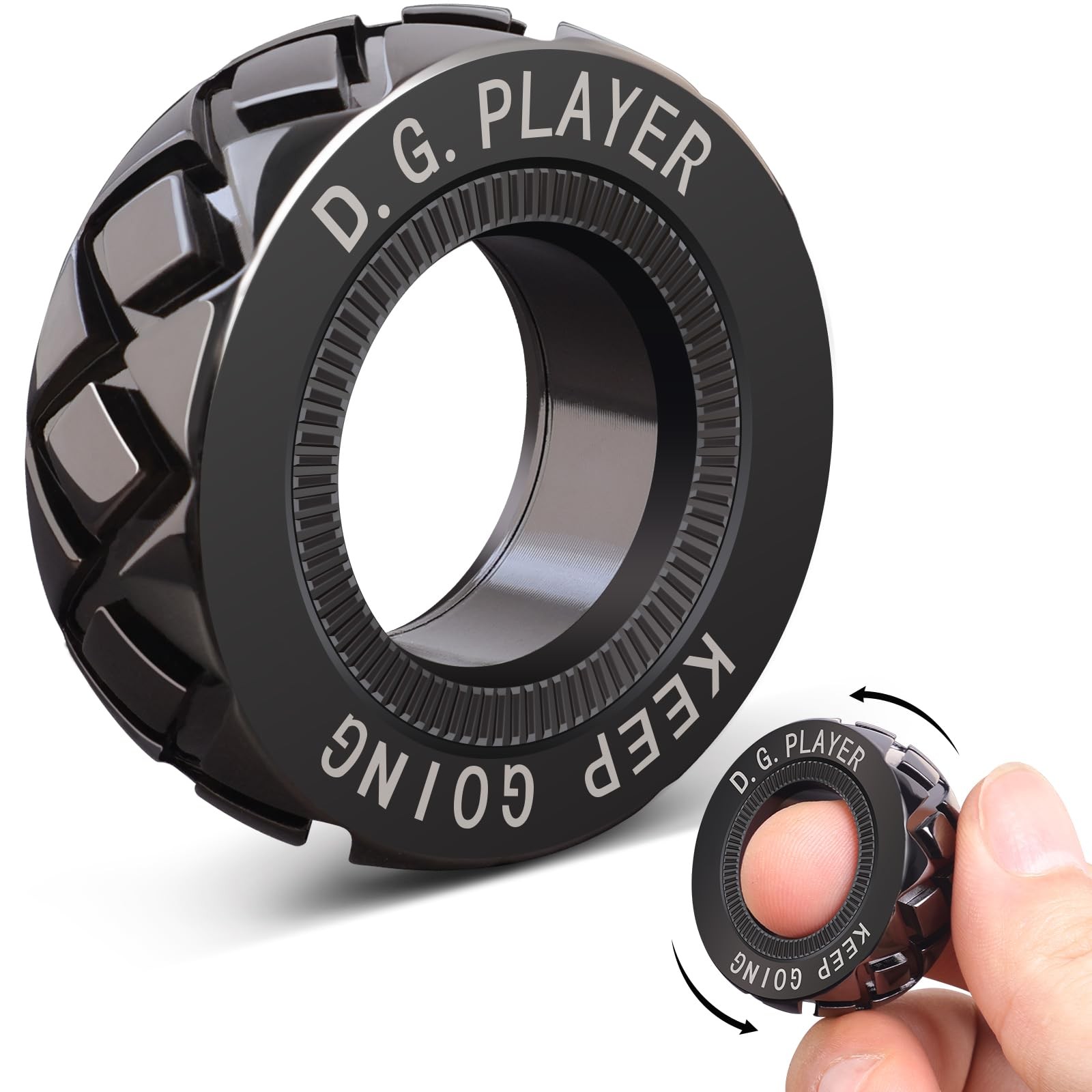 Adjustable Magnetic Fidget Spinner Ring for Stress Relief and Anxiety Relief