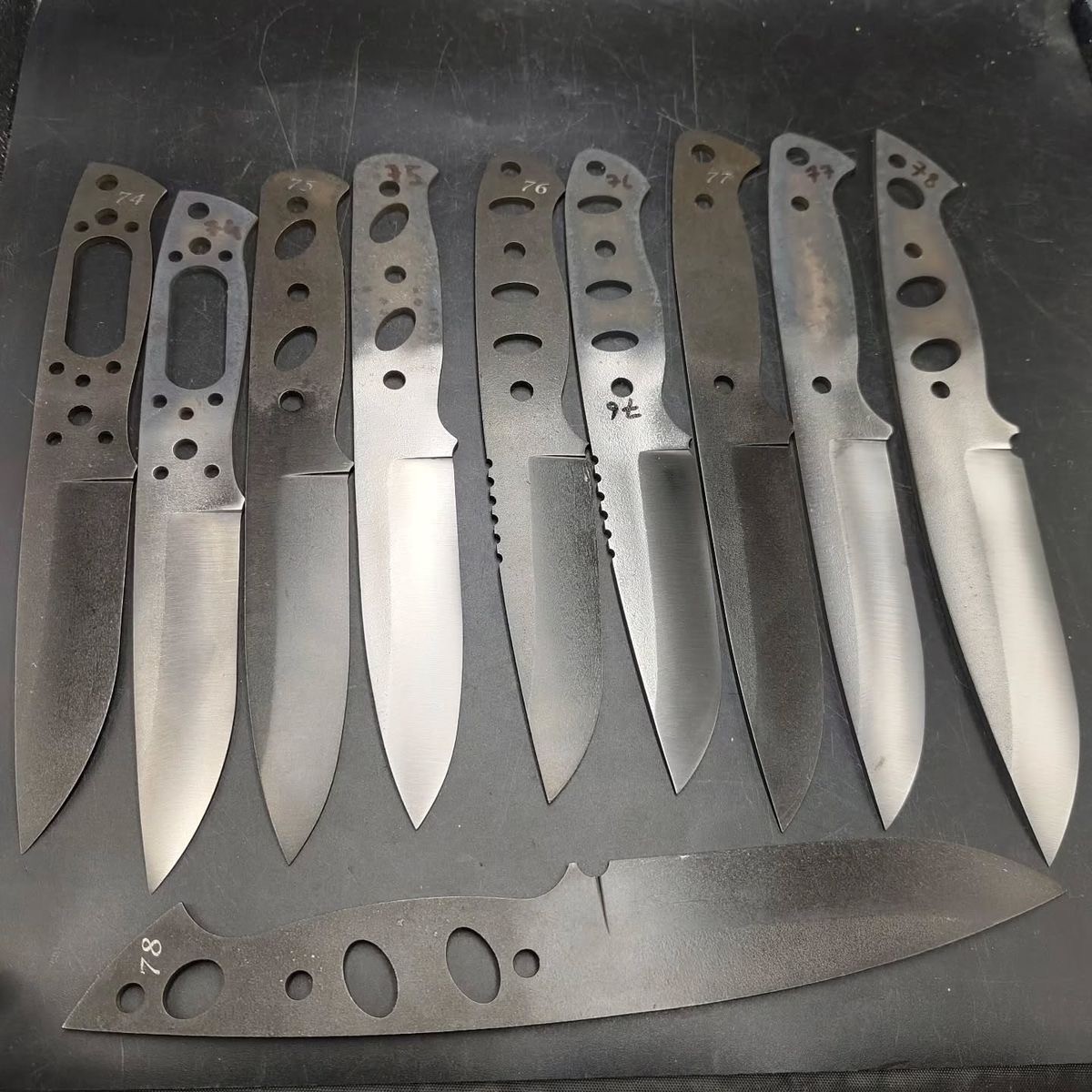 LOT OF 10 CUSTOM HANDMADE STAINLESS STEEL BLANK BLADES FOR KNIFE MAKING SUPPLIES