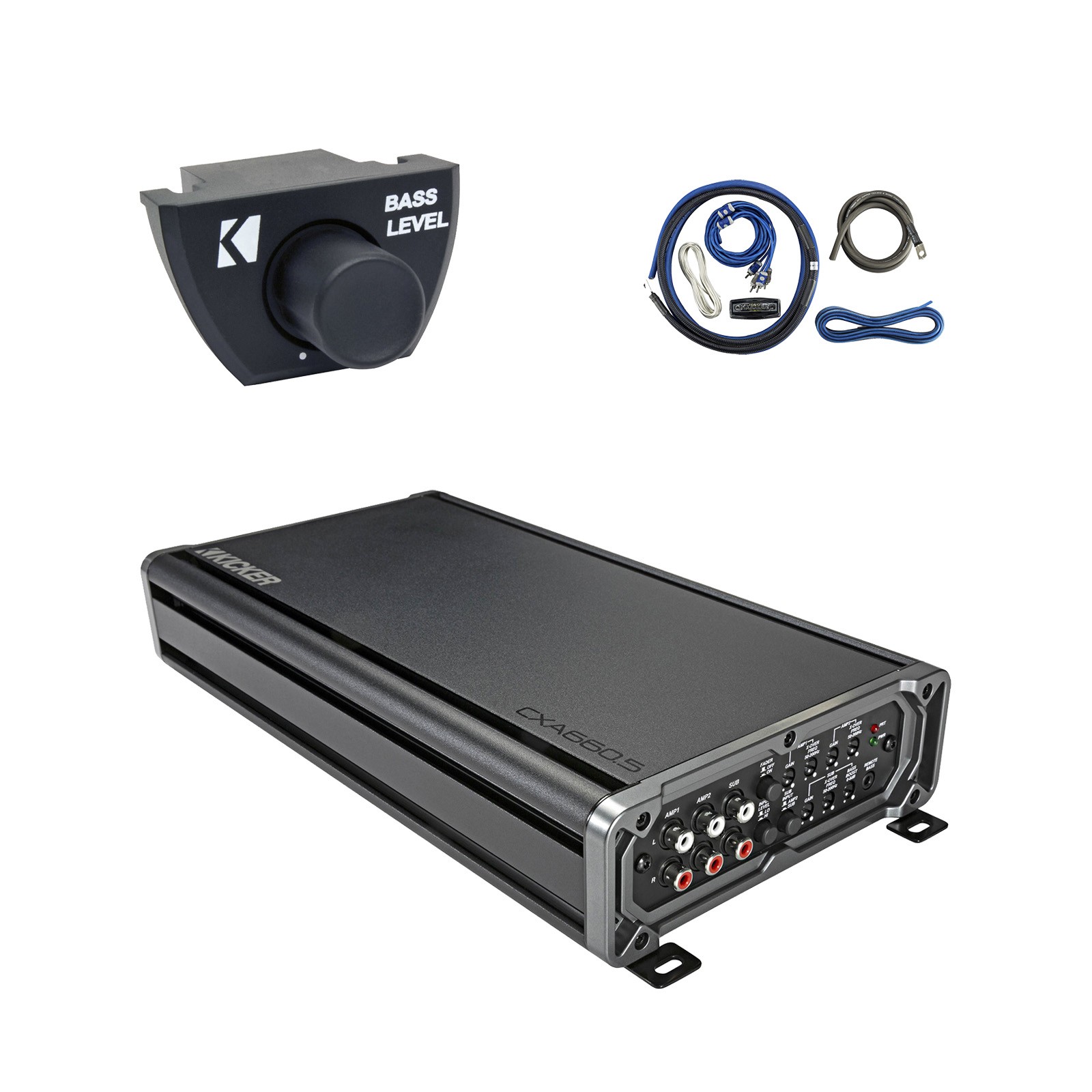 Kicker CXA660.5 4x90 Watt 4-Channel Full-Range Amplifier, Remote and Install Kit