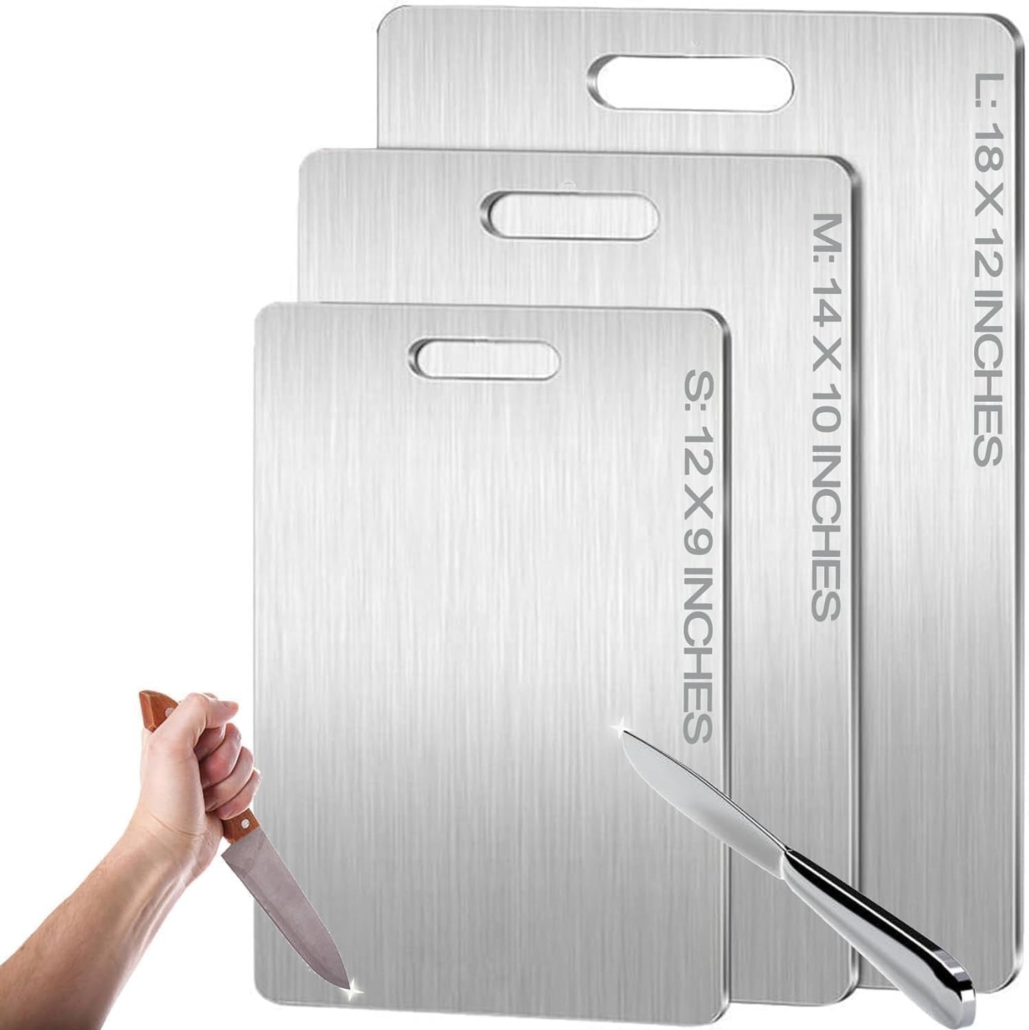 Titanium Cutting Board - 2026 New Upgrade 100% Pure Titanium Cutting Boards f...