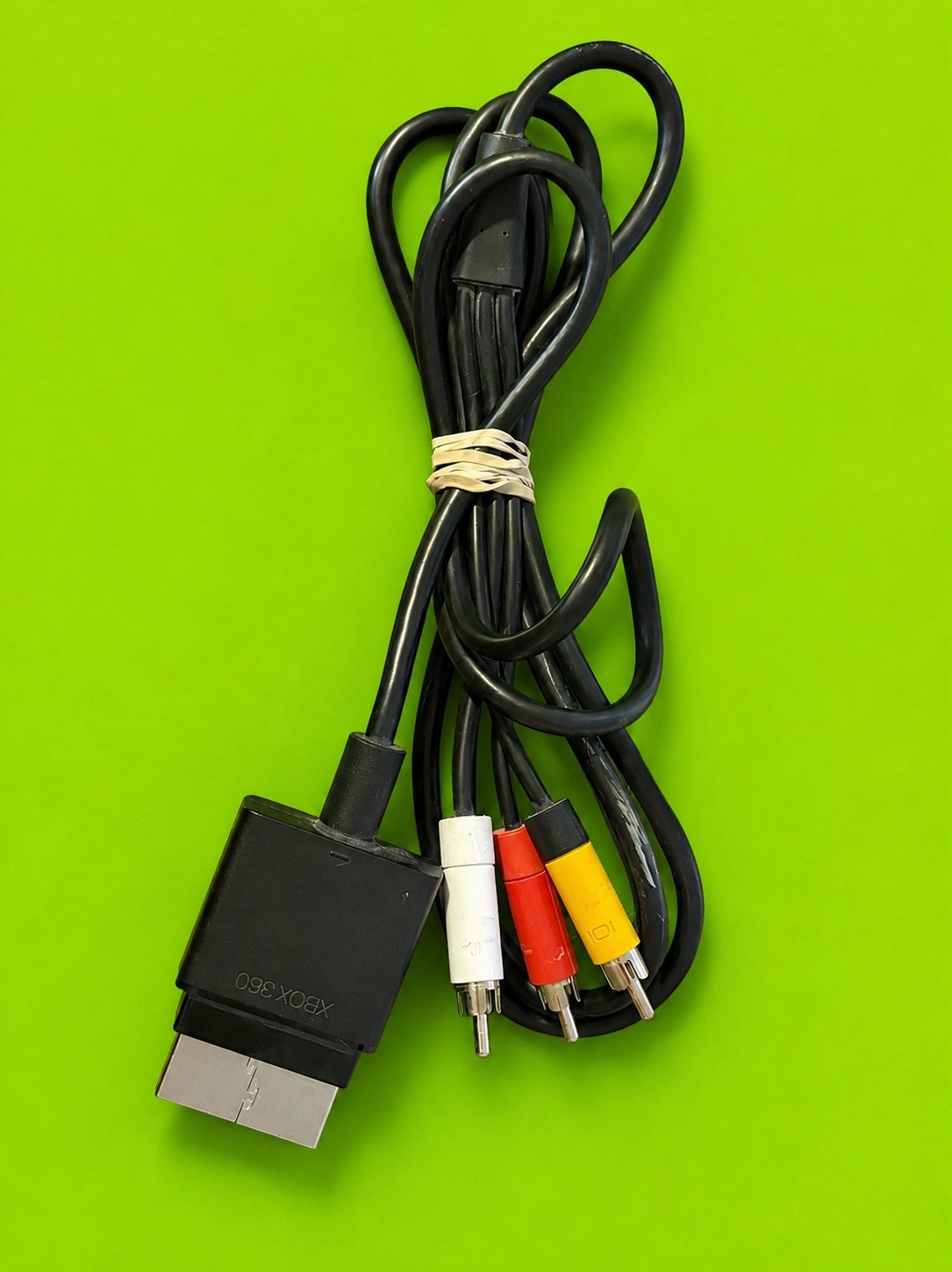 Microsoft Xbox 360 AV Composite Audio Video Cable Black, OEM Genuine