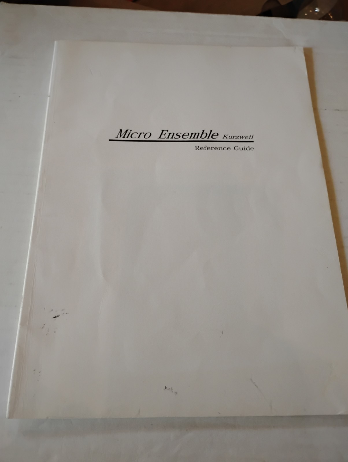 Kurzweil Micro Ensemble Reference Guide Pre-Owned