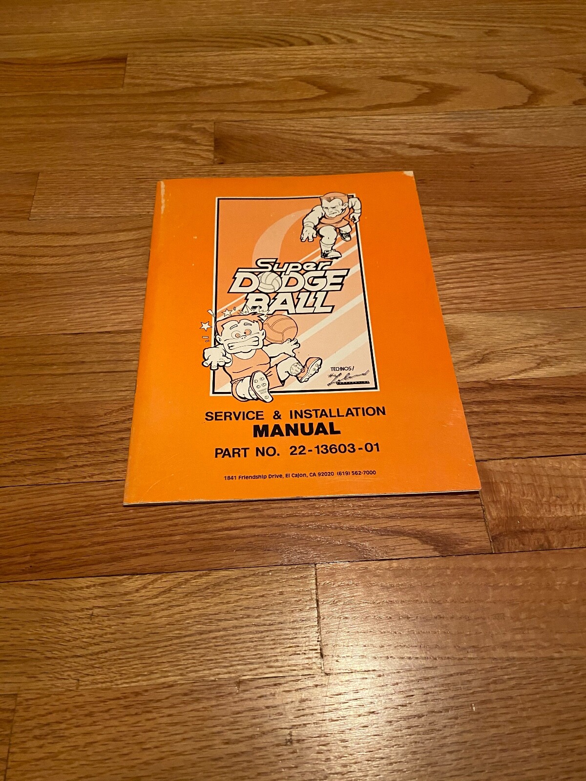 Super Dodge Ball Video Arcade Game Manual, Technos 1987 NOS