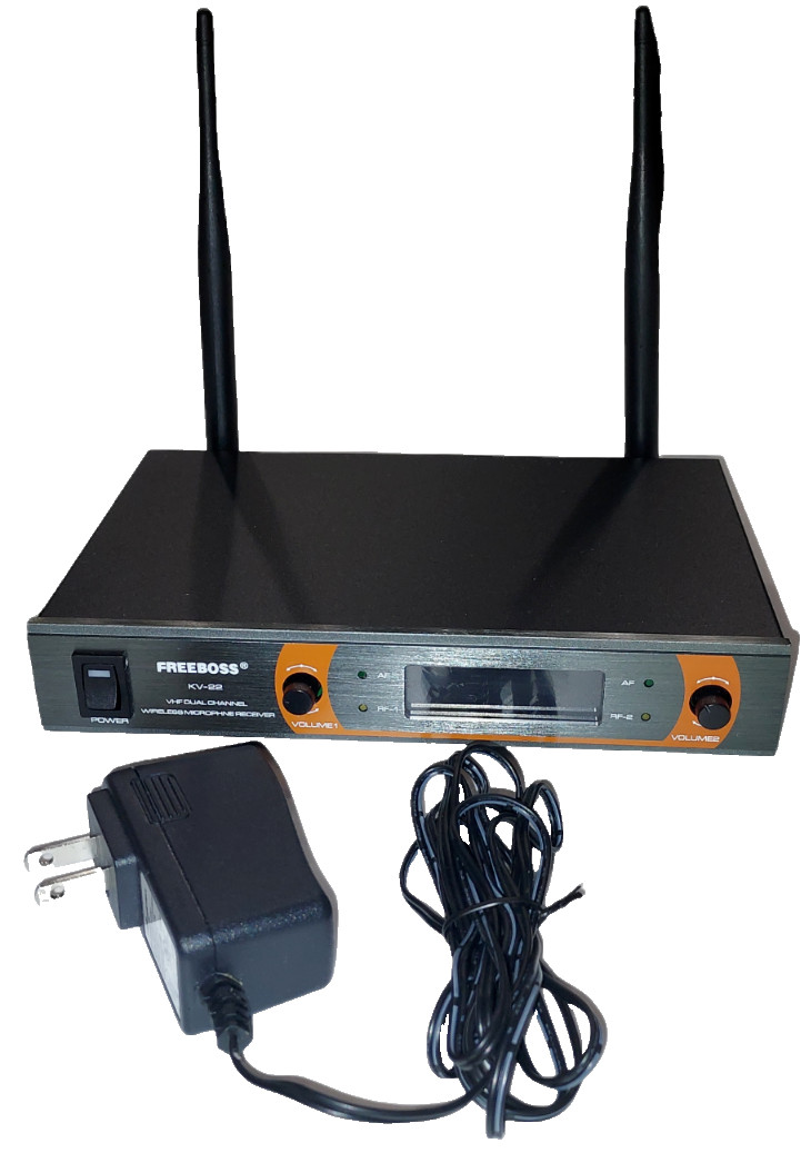 Freeboss KV-22 VHF Dual Channel Microphone Receiver ONLY