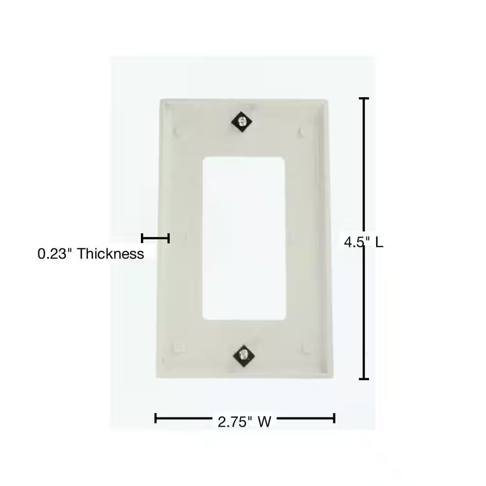 1-Gang White Decora/Rocker Plastic Standard Wall Plate (10-Pack) 80401-WMP
