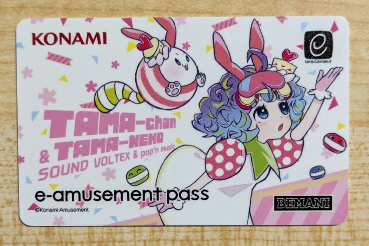 NEW Konami e-AMUSEMENT PASS Card Sound Voltex TAMA-chan TAMA-NEKO Amusement IC