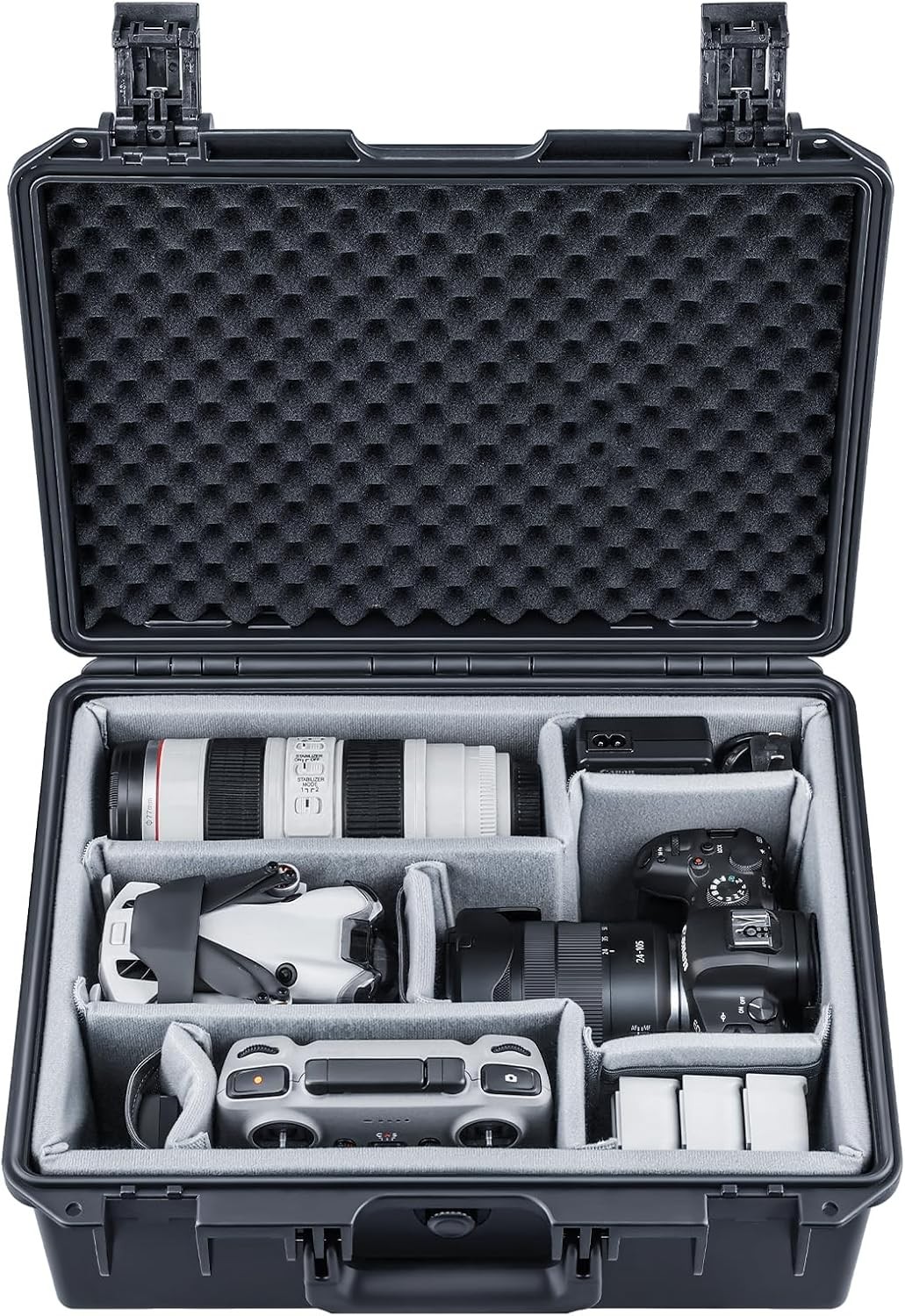PVC1 Hard Case W/ Dividers Cameras,Lenses,DJI Mavic/Air/Mini For Photo