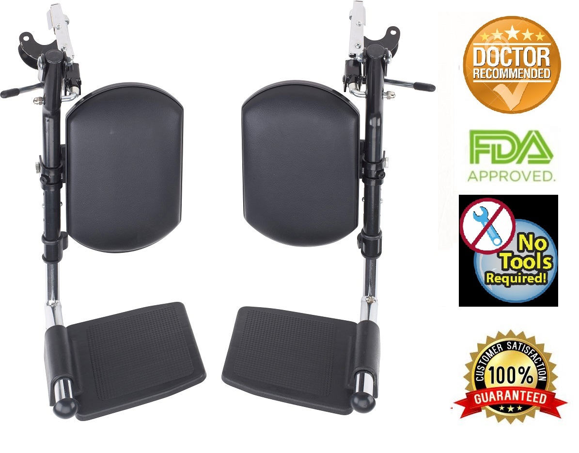 Wheelchair Elevating Legrests with Padded Calf Pads 1 pair