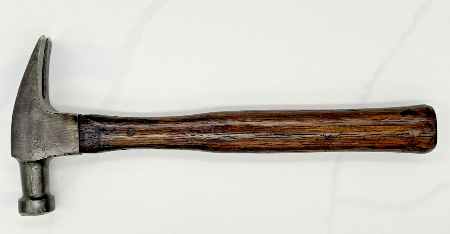 VTG LAKESIDE (Montgomery Ward) Straight Claw Ripping Hammer, Orig Wood Handle US
