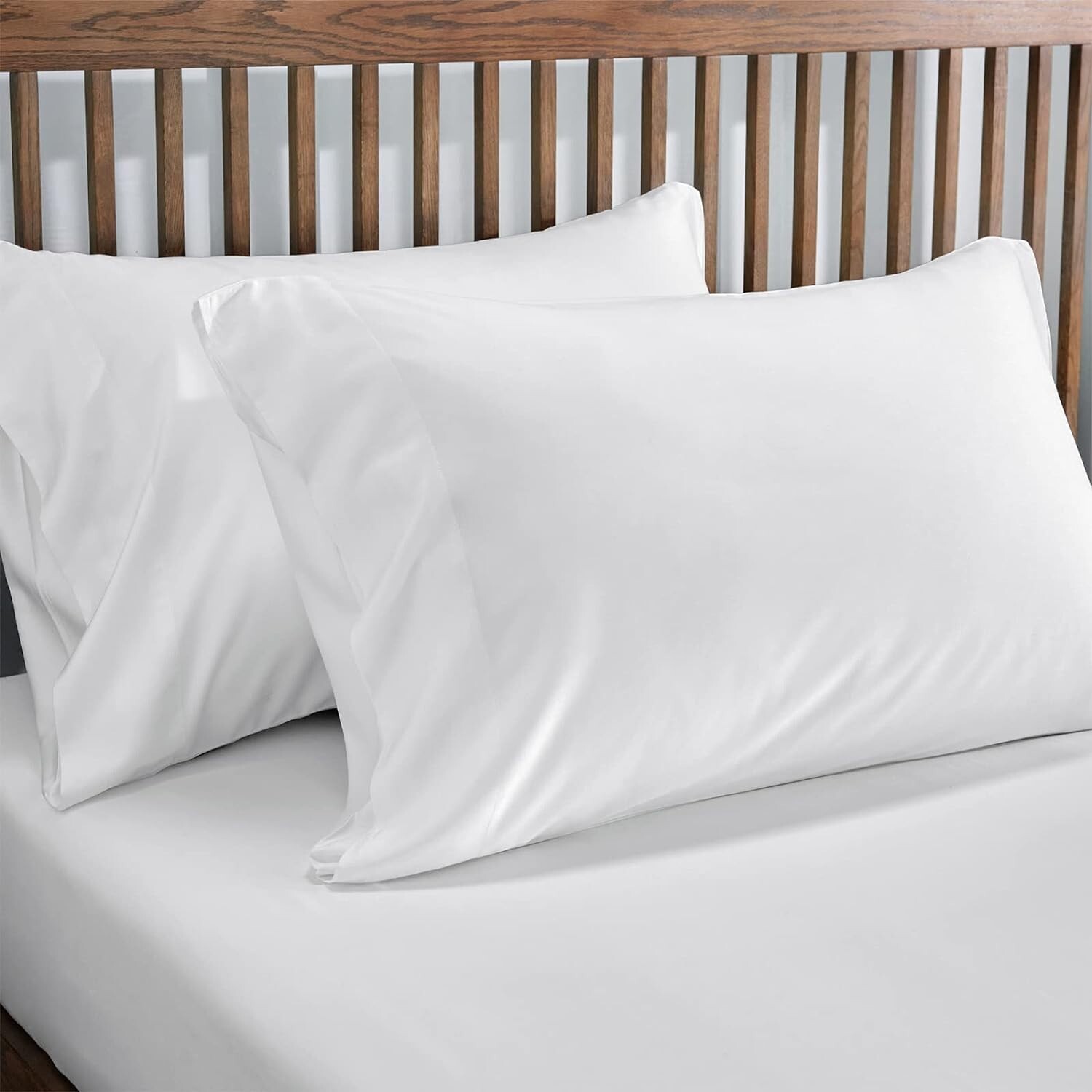 100% Organic Bamboo Pillowcases Set of 2 Standard Queen Size Oeko-Tex Bamboo Pil
