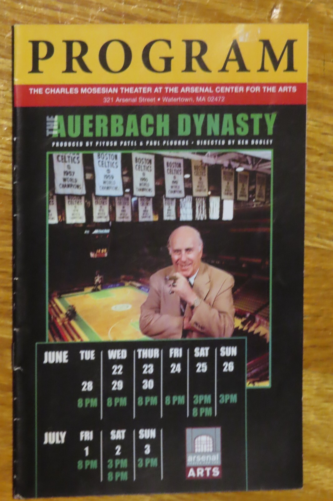 Rare The RED AUERBACH  DYNASTY The Man We Call Red BOSTON CELTICS Play Program