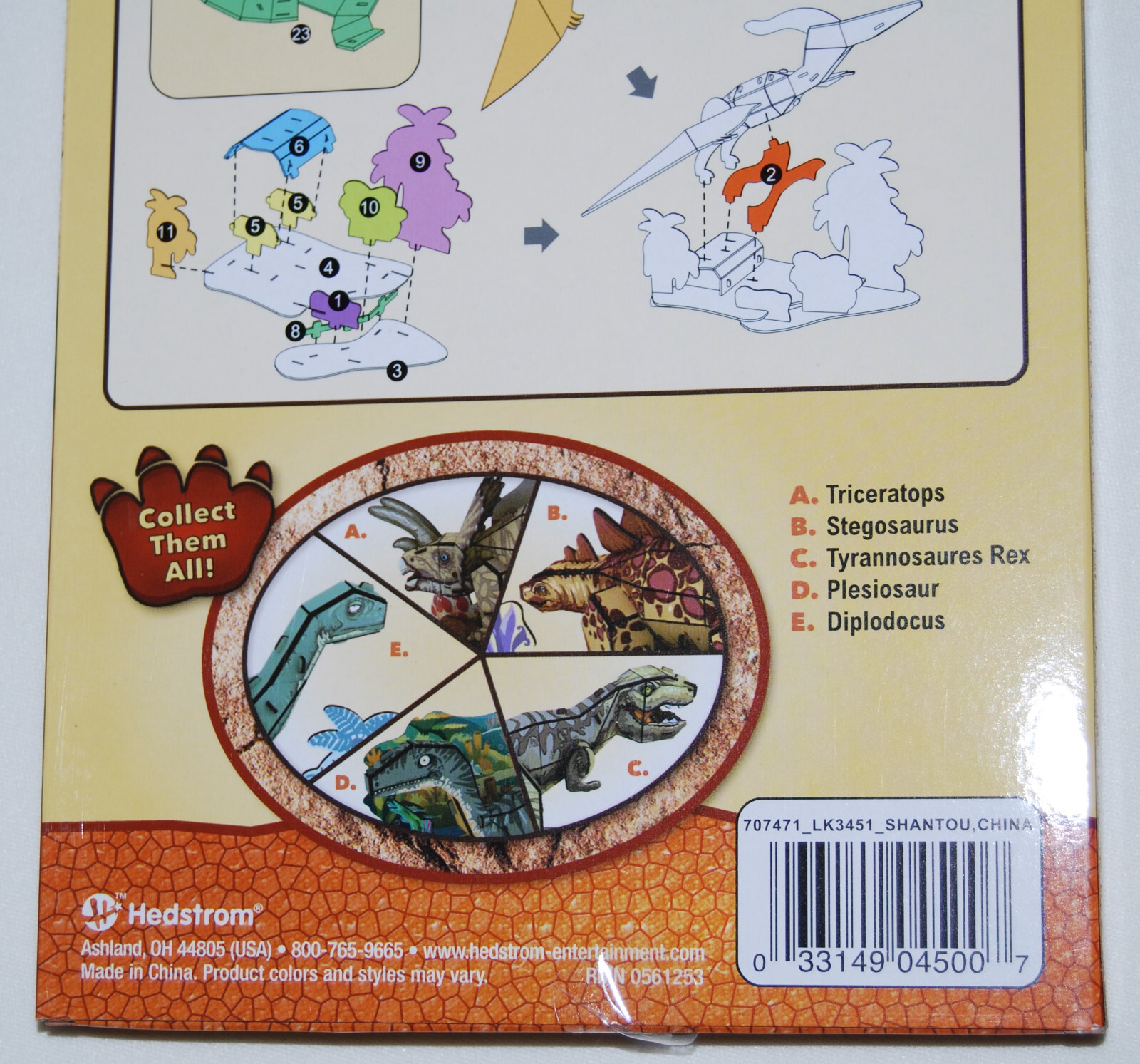 NIB Hedstrom Dinosaur 3-D Model Kit Ages 7+ Pterosauria 25pc