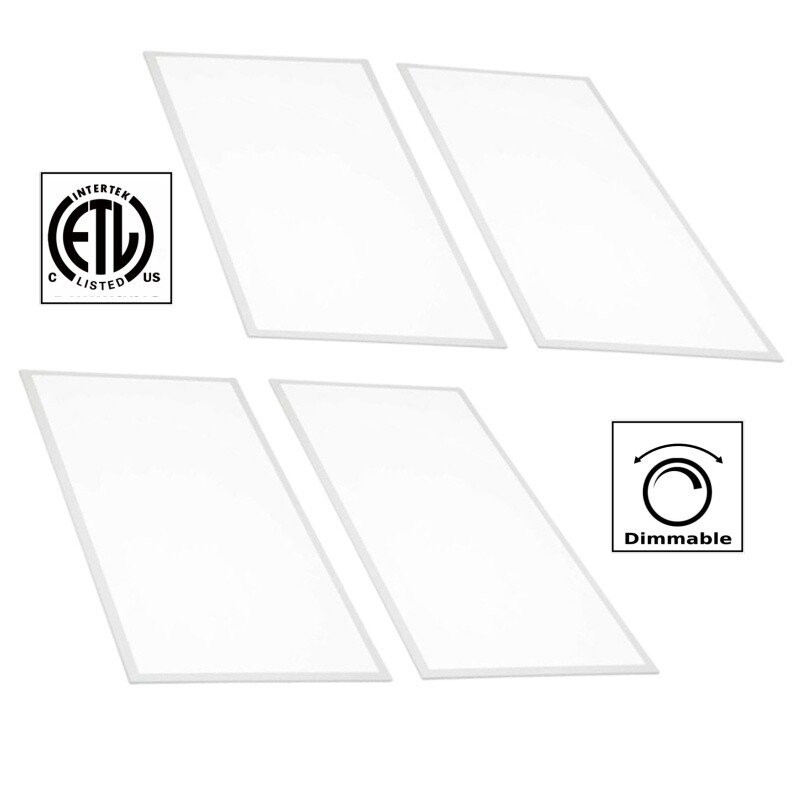 2x4 LED Flat Panel Light with Emergency Battery Backup - 50W Commercial Lights