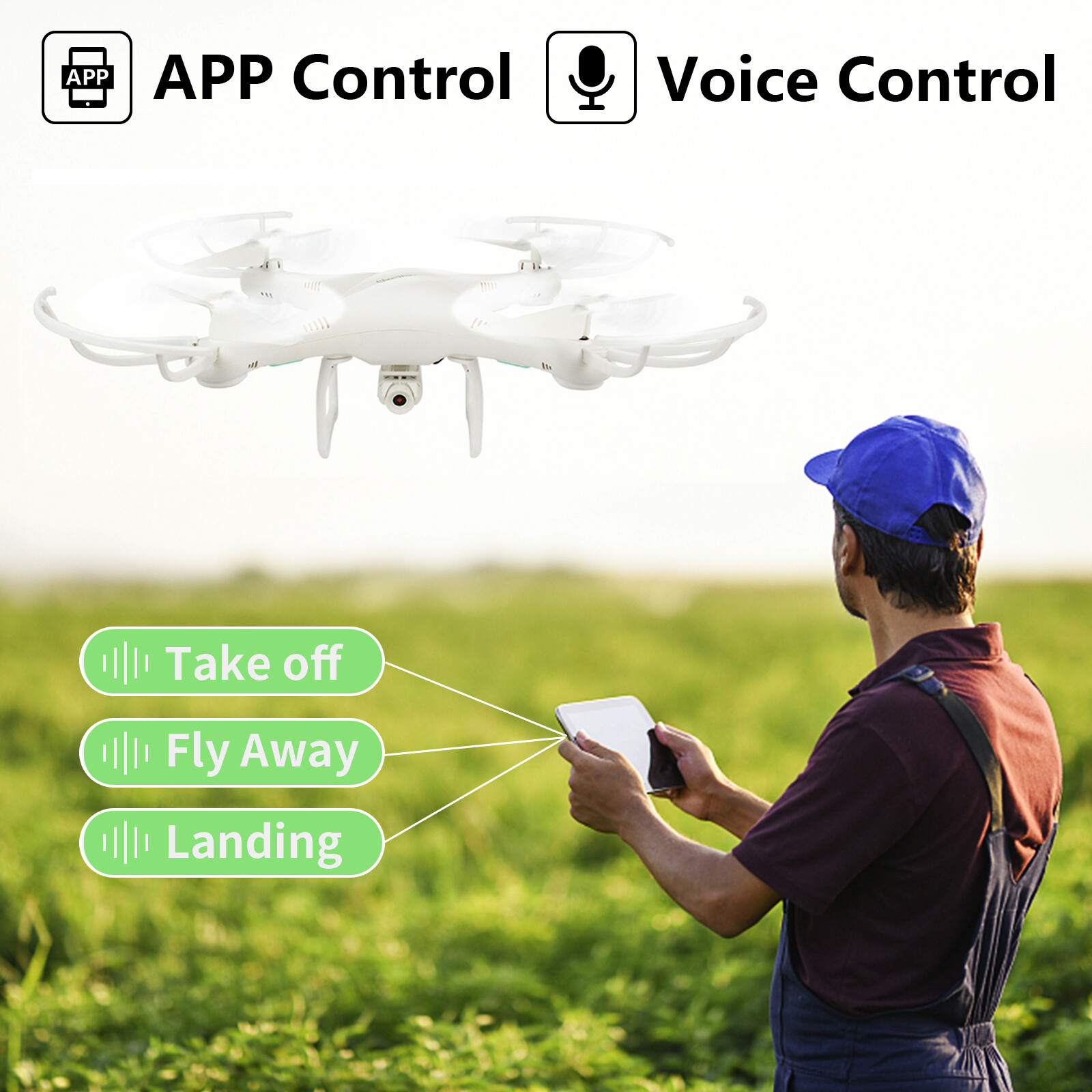 Cheerwing CW4 RC Drone with 720P HD Camera RC Quadcopter Gifts for Kids & Adults