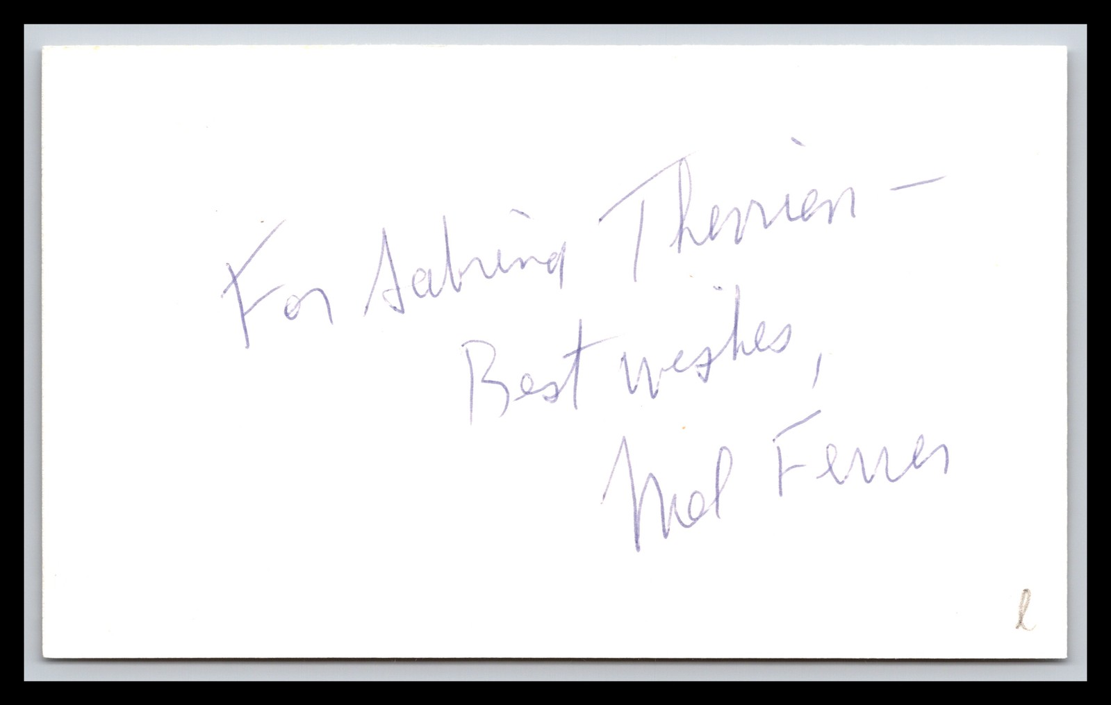 Mel Ferrer - Actor - 3x5 Card - Signed / Autograph (e)