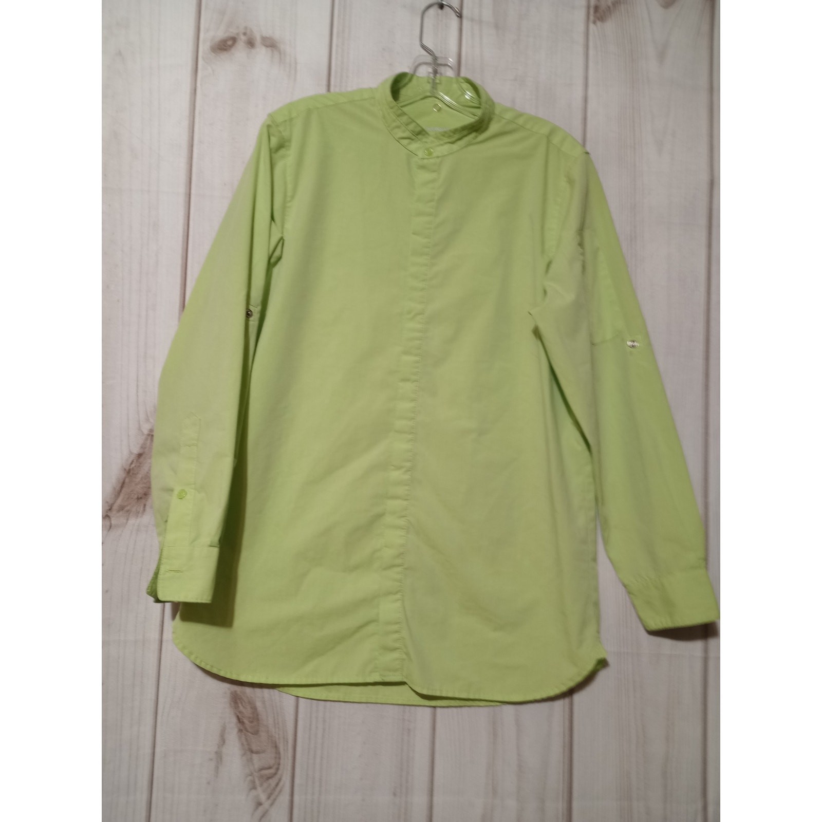 Chef Works Shirt Men's Small Green Long Sleeve