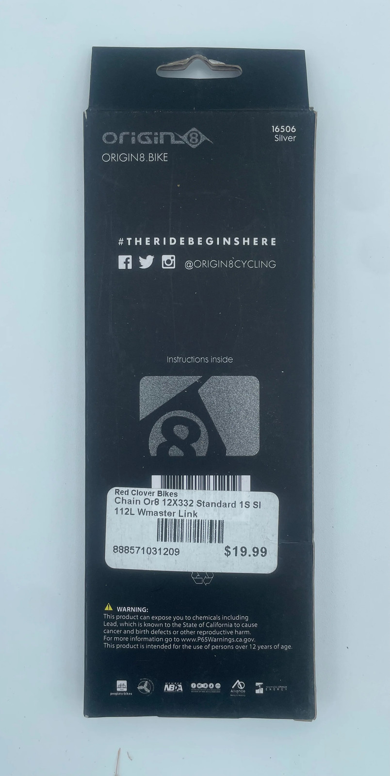 Origin8 Single Speed Standard Chain 1sp 116L Silver