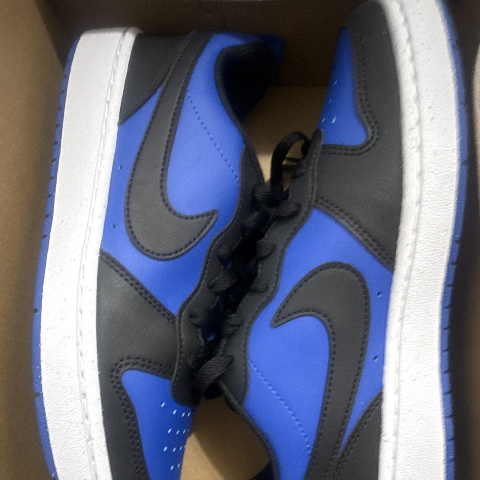 Nike Men’s Low Top Lace-Up Athletic Sneakers Colorblock Blue Black White