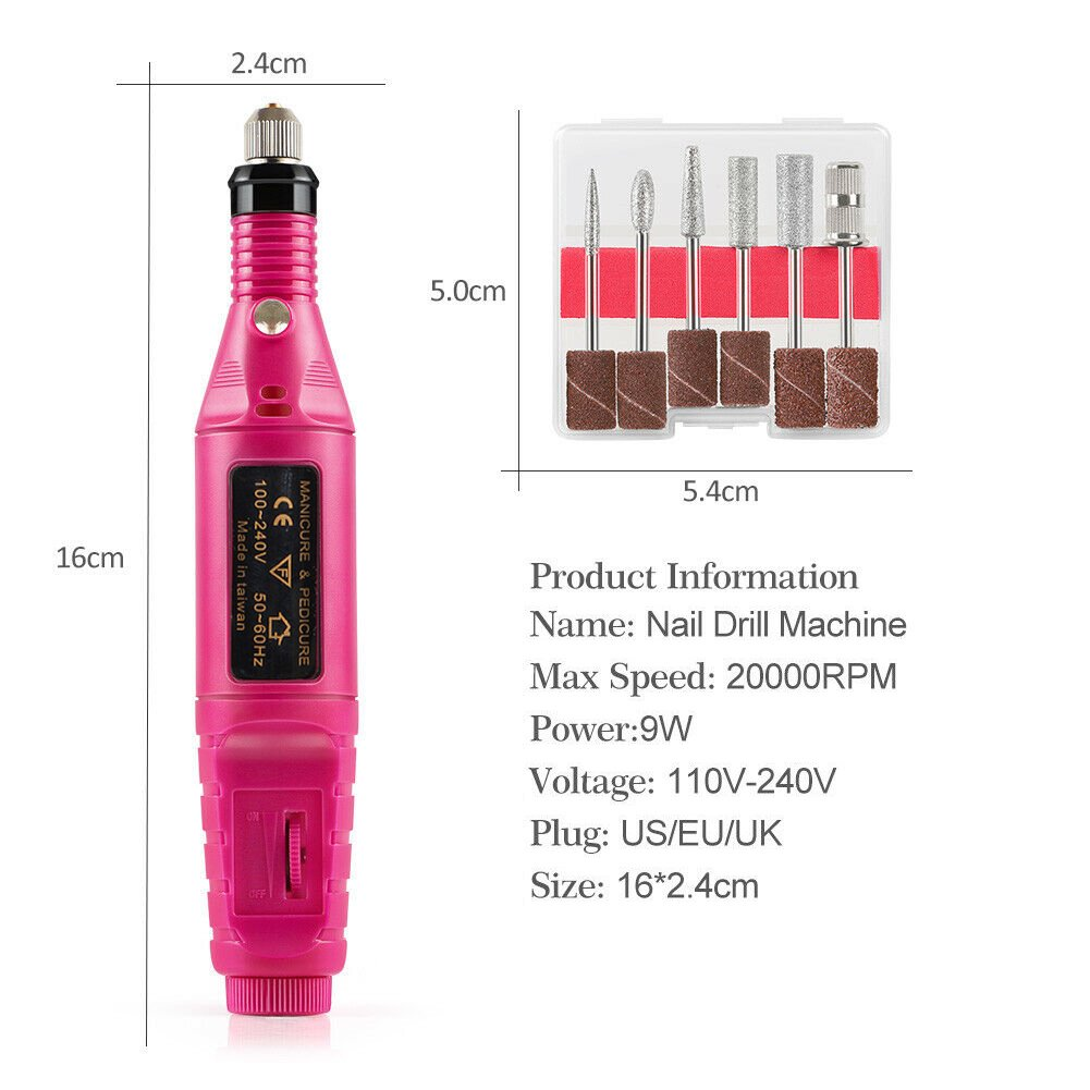 Electric Drill File Nail Machine Nail Sander Manicure Machine Pedicure Tool Set