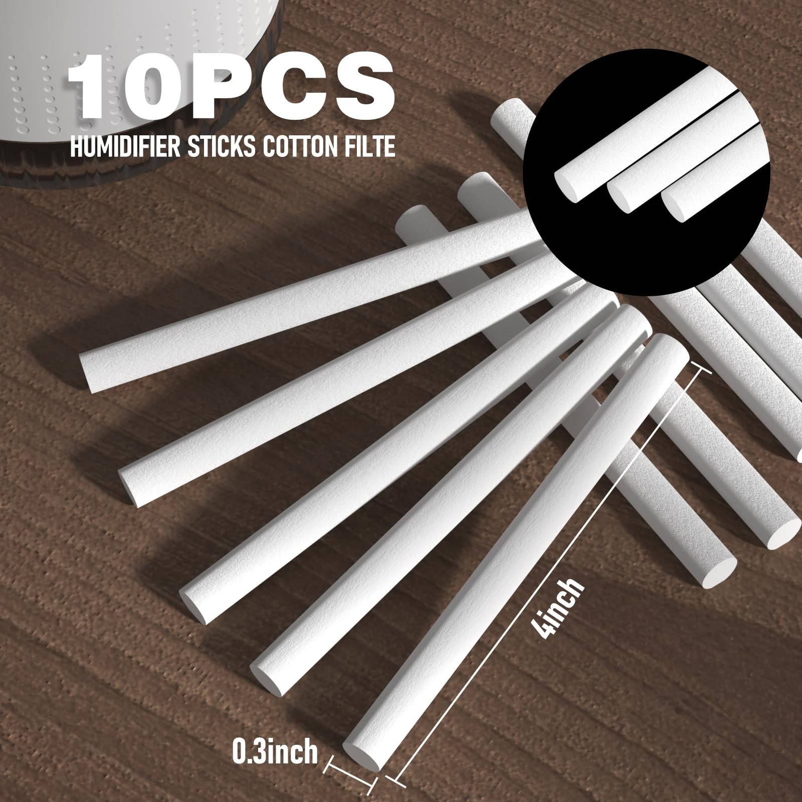 Cotton Sticks Filter Replacement, Refill Element, lvory