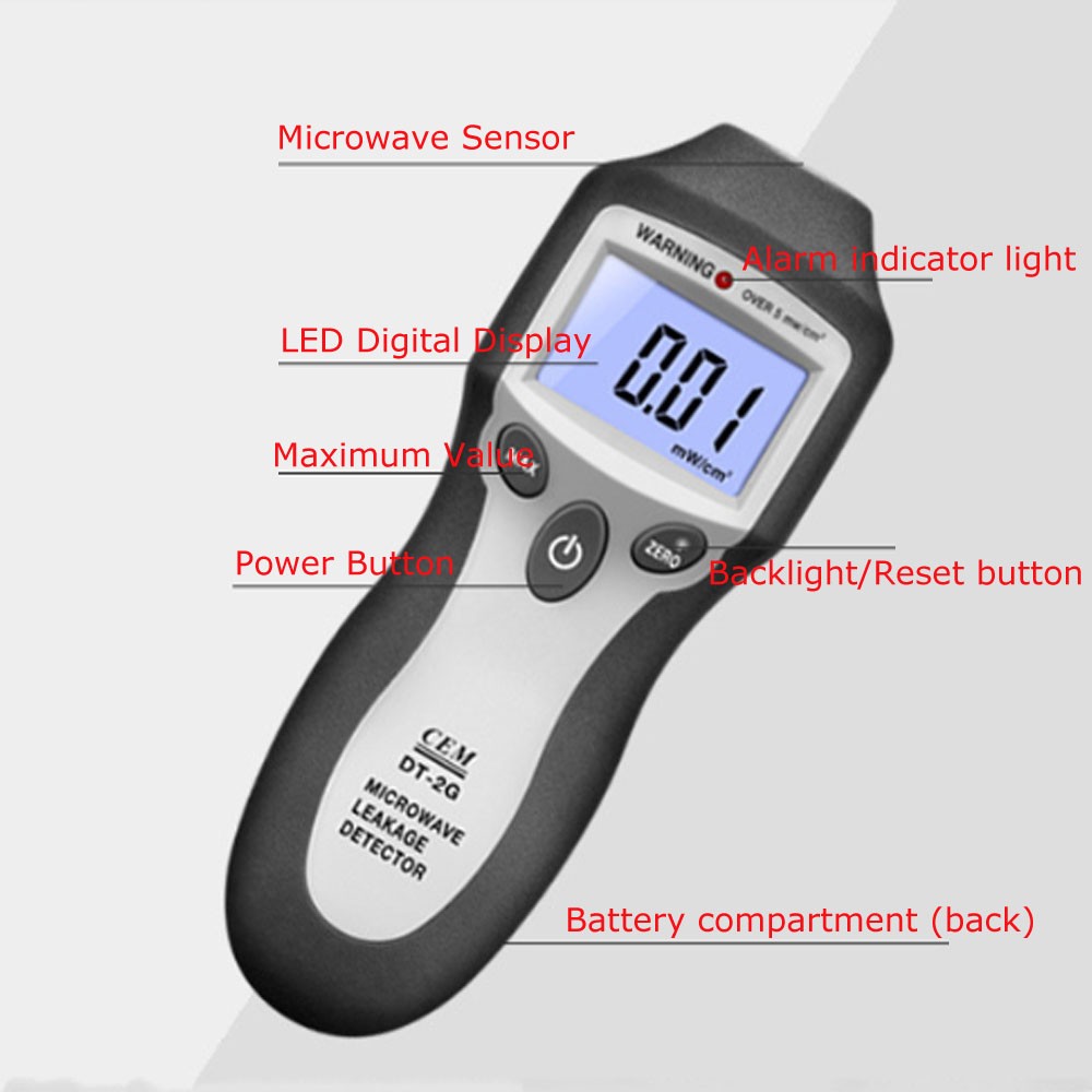 Radiation Detector Dosimeter Electromagnetic Tester Tool 2450MHZ Microwave
