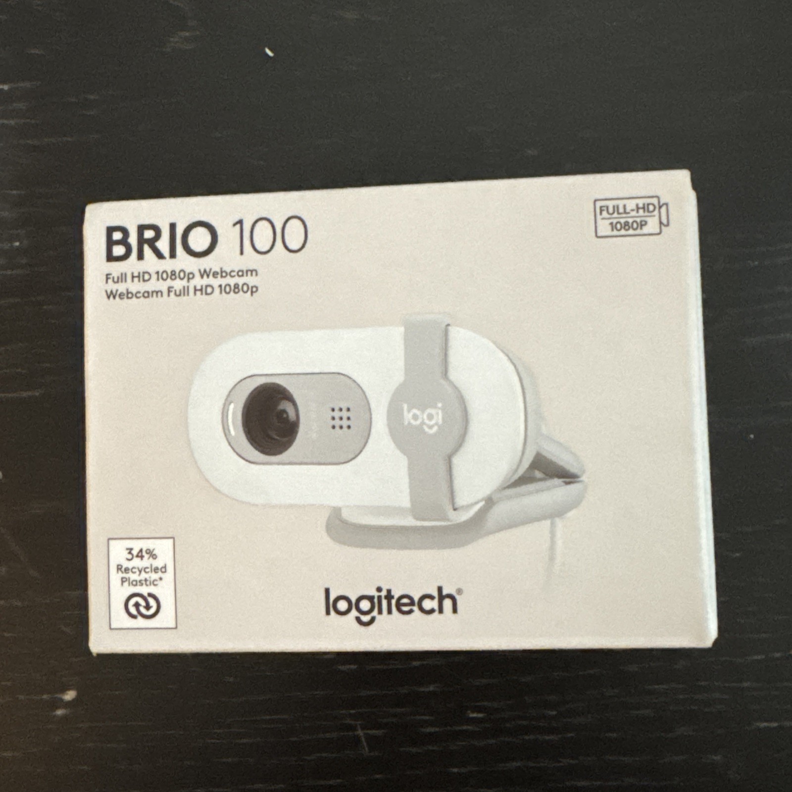Logitech Brio 100 1080p Full HD Webcam for Meetings and Streaming Off-White Open