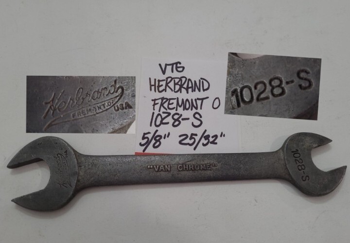 Wrench Herbrand # 1028S Van Chrome Tool For Kit Willys Jeep WWII 5/8" 25/32" Old