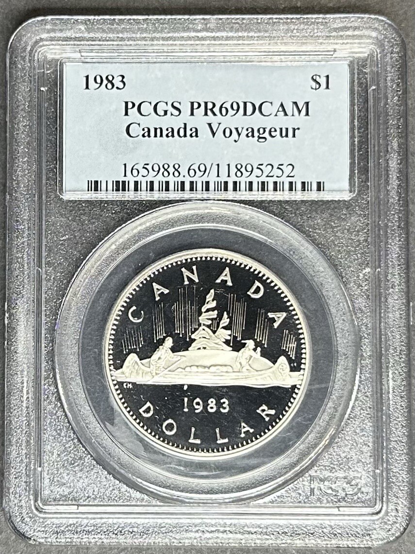 1983 Canada Voyageur Dollar PCGS PR-69 DCAM, Buy 3 Items, Get $5 Off!!