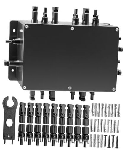 8 String Solar PV Combiner Box, IP68 Waterproof Circuit Breaker Box with 30A