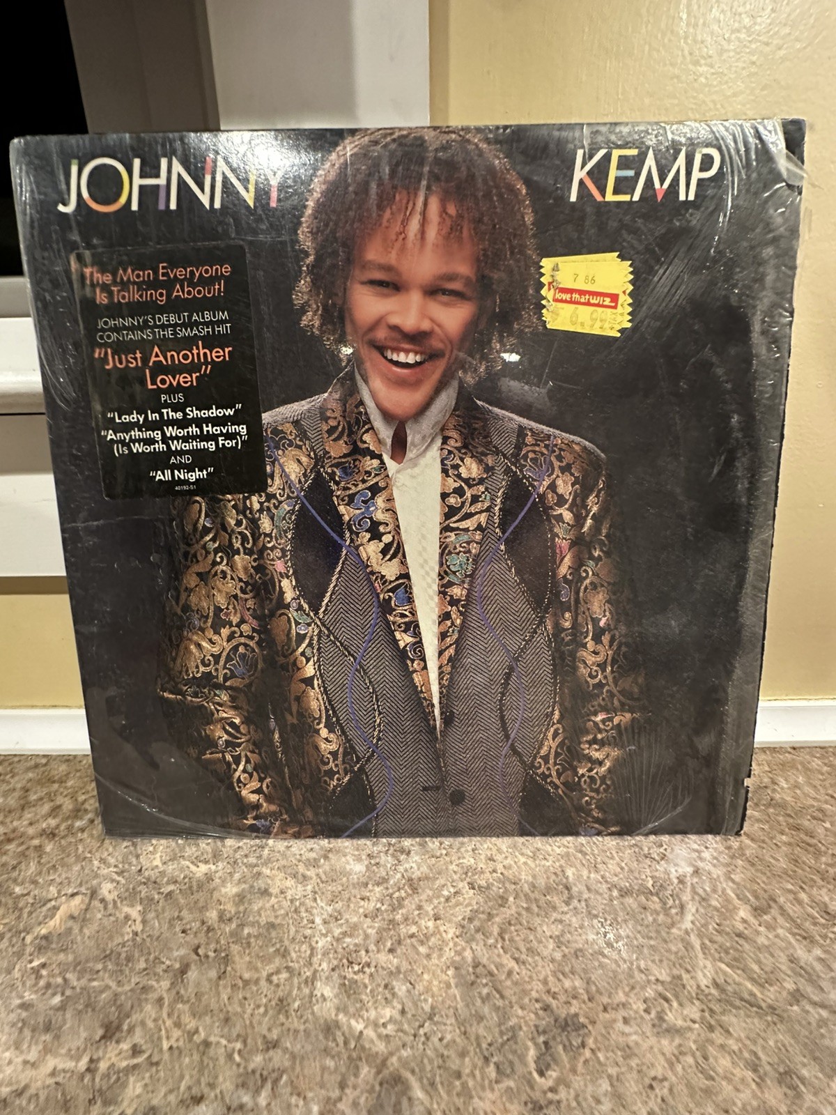 JOHNNY KEMP- Self Titled- Vinyl LP  1986 Orig Lyric Sleeve-Orig Shrink & Hype
