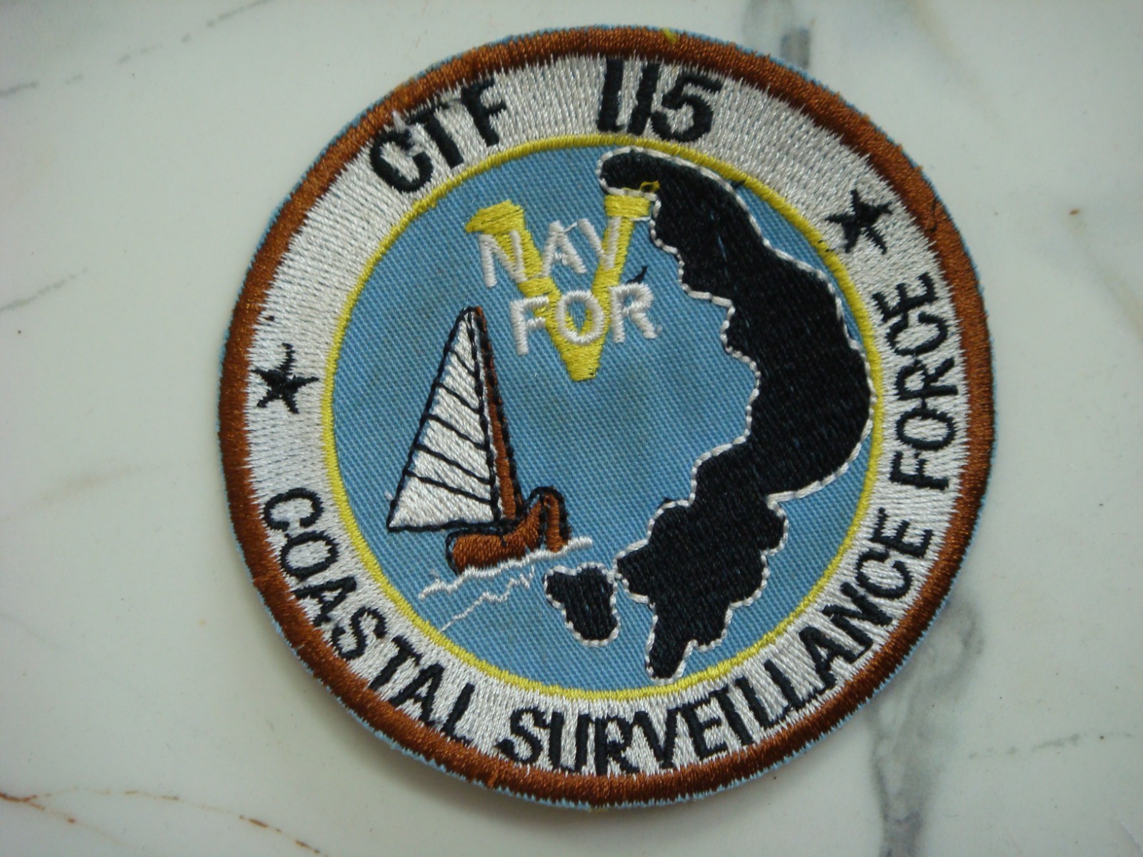 US NAVY CTF-115 OPERATION COASTAL SURVEILLANCE FORCE, VIETNAM WAR PATCH