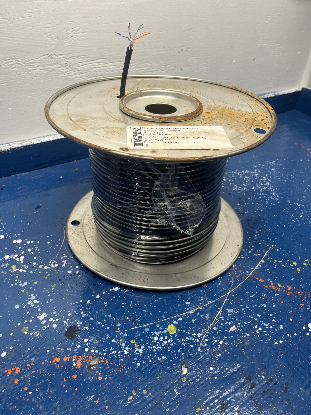 Cat5e 24AWG Solid Direct Burial  Outdoor CAT5E Wire 100FT
