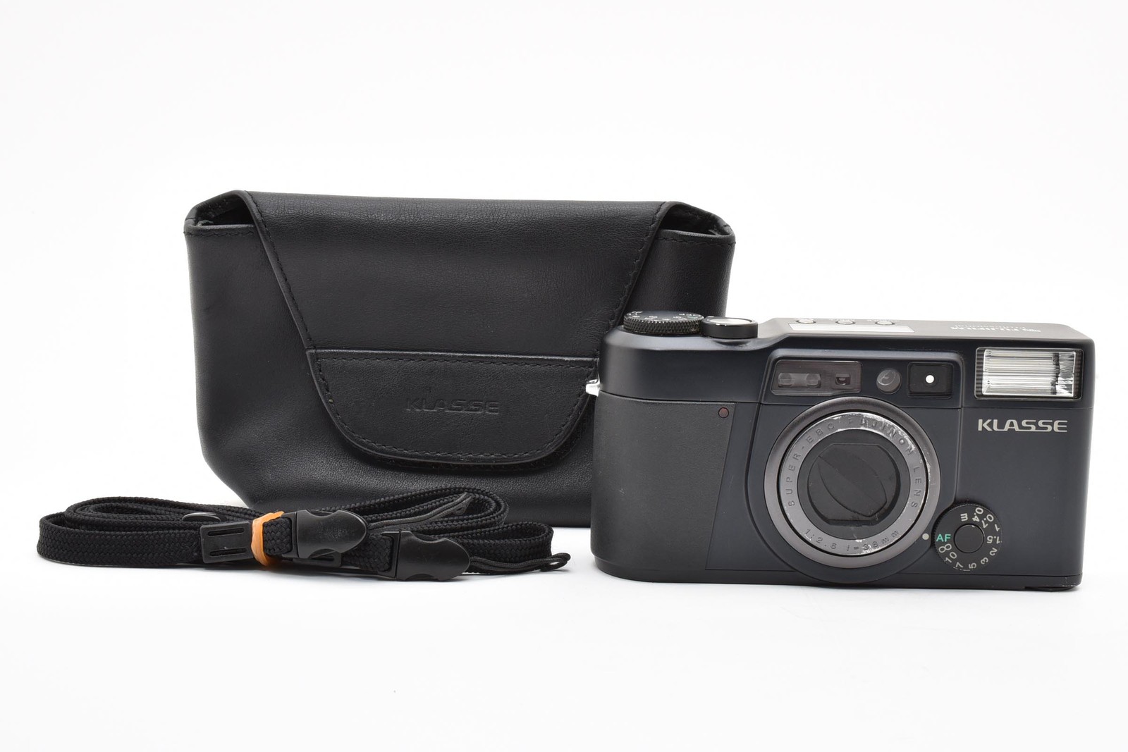 [Near MINT w/Case] Fuji Fujfilm Klasse Black 35mm Point & Shoot Camera JAPAN