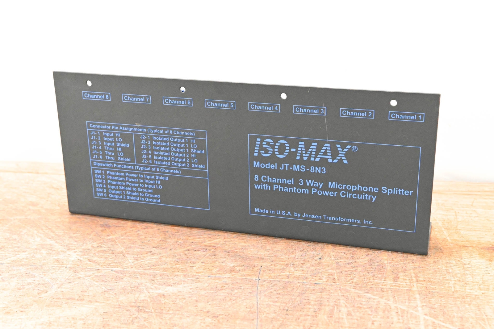 Jensen JT-MS-8N3 8-CH 3-Way Mic Splitter with Phantom Power Circuitry CG01KUE