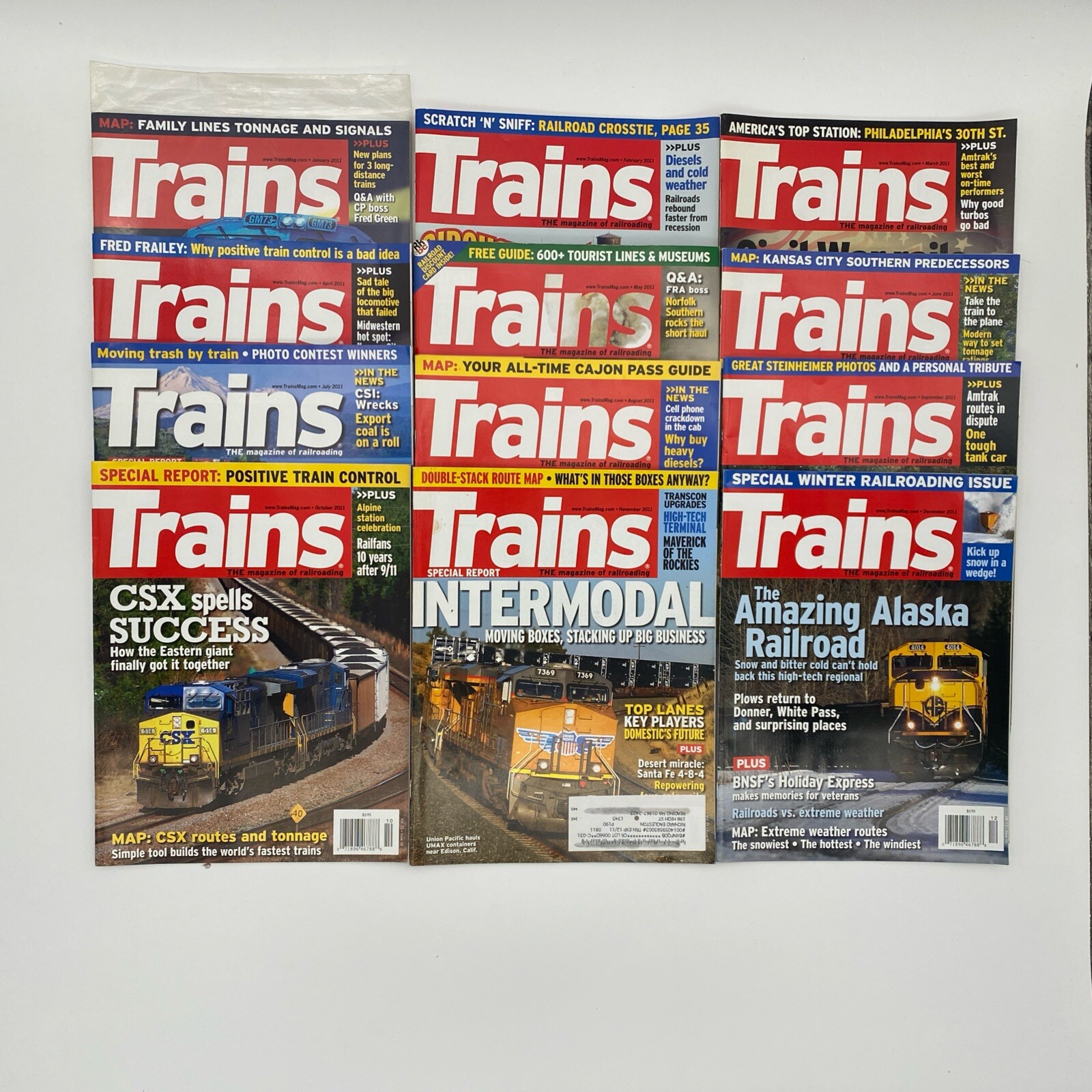 Trains Magazine 12 Issues 2011 (Complete Year 2011)