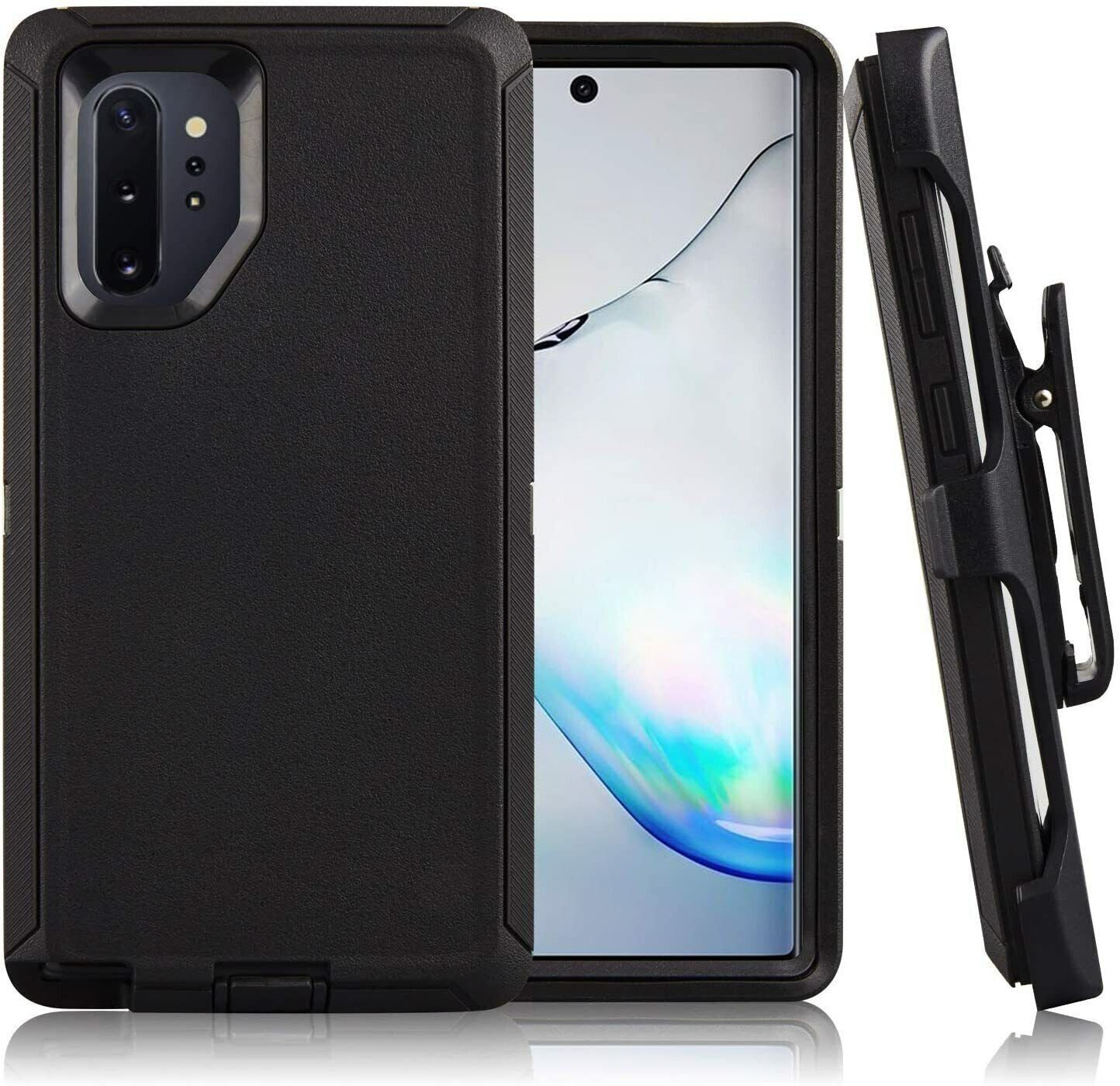 Rugged Defender Case for Galaxy Note 10+Plus (ONLY) With Belt Clip