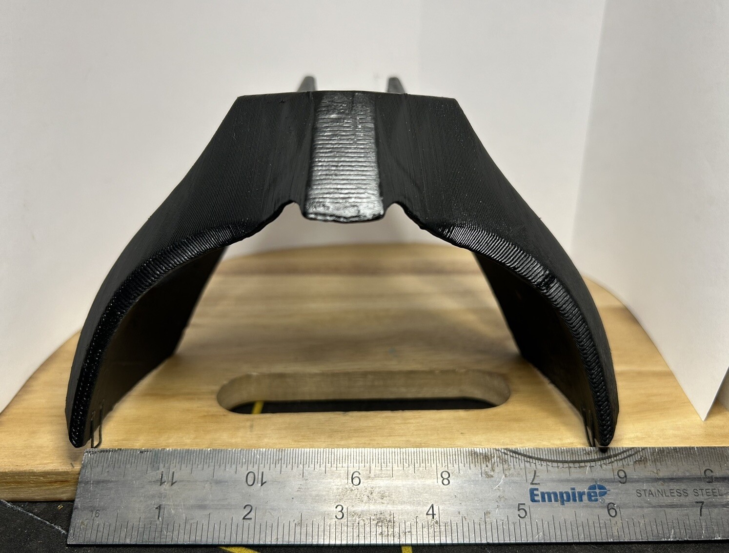 Noob Saibot Mask Open, 3D Printed, Painted Black
