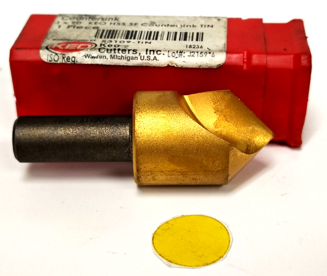 KEO COUNTERSINK 1 X 90° 1-3/4" OAL HSS 53109-TIN