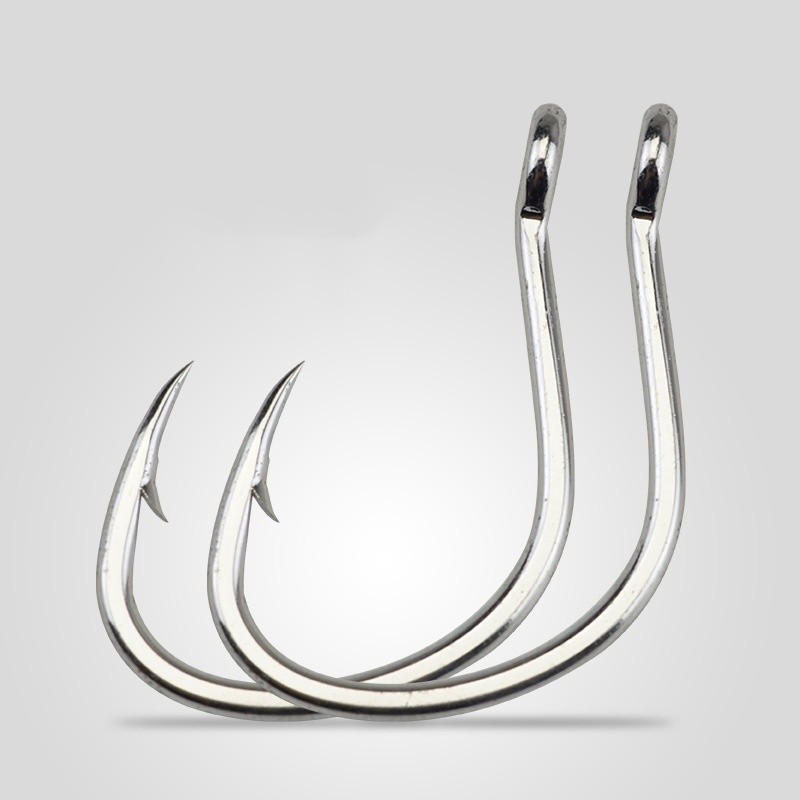 100Pcs Saltwater High carbon Steel Fishing Hook Sea Demon Tuna Hook Size 1-5/0