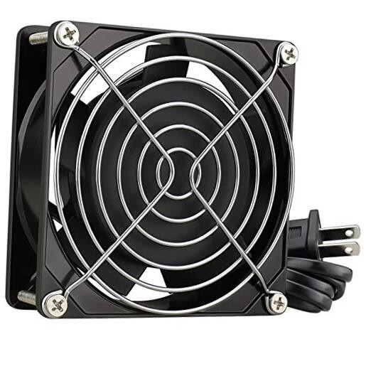 Axial Fan 90mm, 110V 120V AC 92mm x 92mm x 25mm Dual Ball Bearing 92x92x25mm