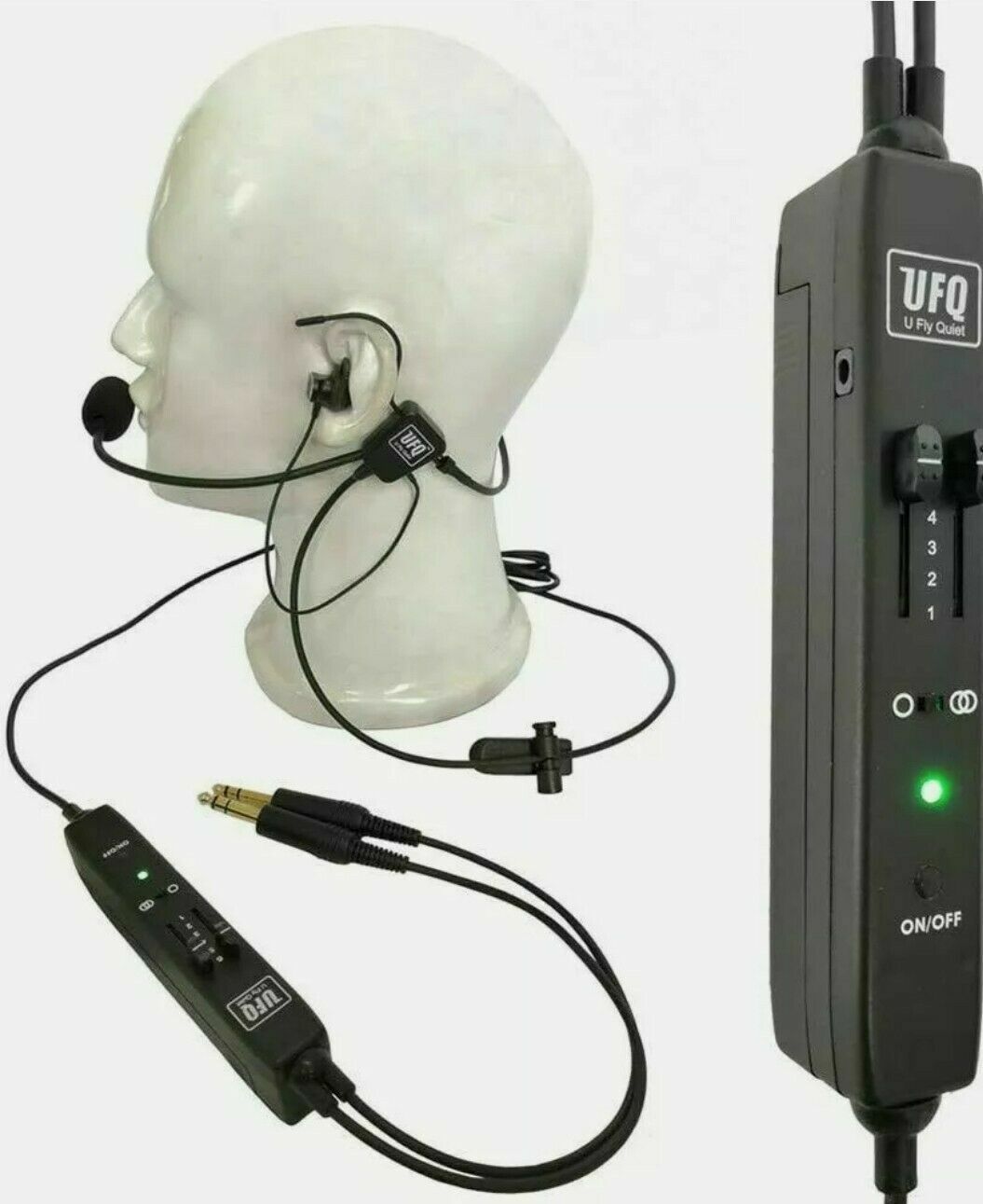 UFQ ANR L2 Hi-Lite in Ear Aviation Headset Clear Communication FAST USA SHIPPING