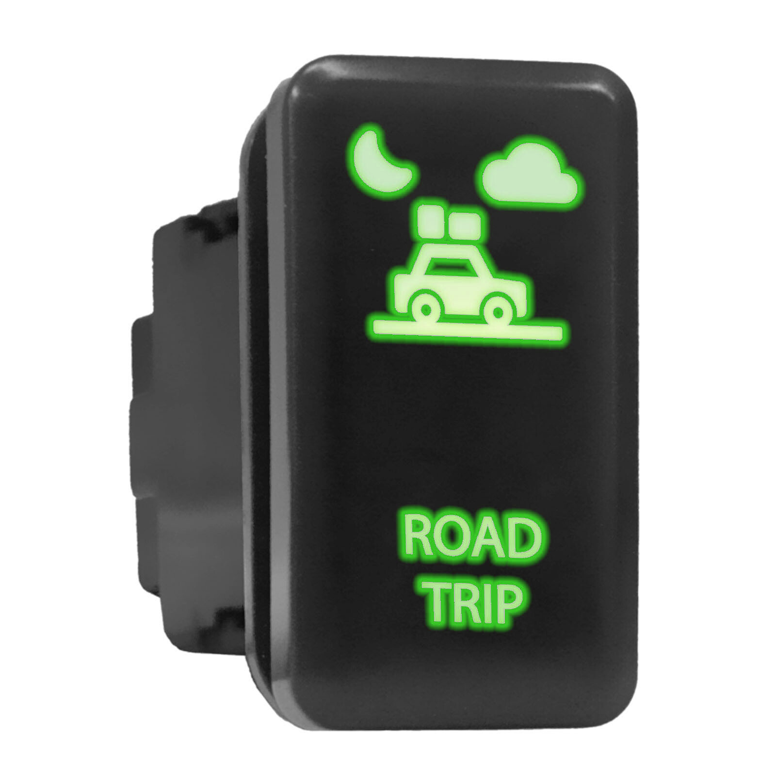 ROAD TRIP - LED Push Button Replacement for TOYOTA (1.54 x 0.83 in) Green