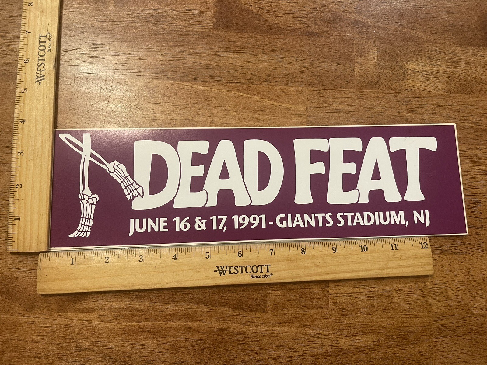 Vintage June 16 & 17, 1991 Dead Feat NJ Grateful Dead Decal Bumper Sticker