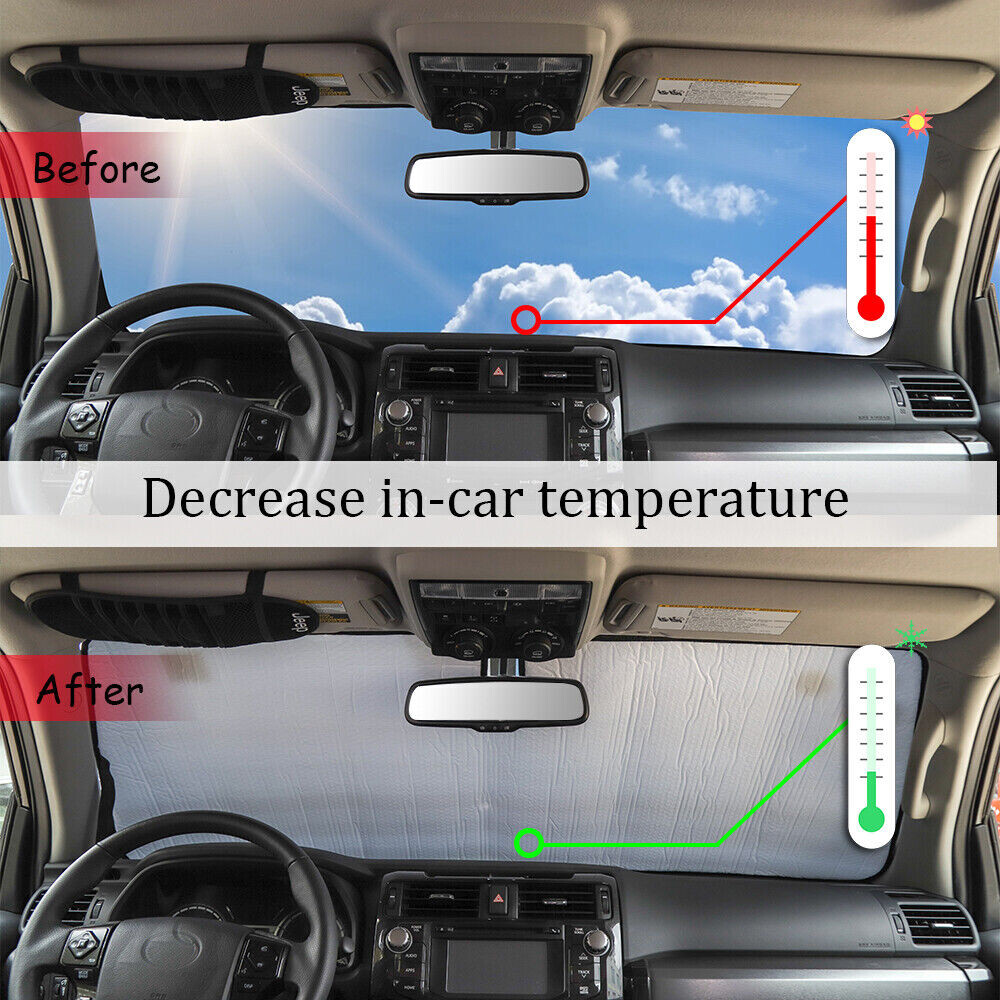 Front Windshield Sunshade Visor Anti Heat Shield Protect Cover for 4Runner 2010+