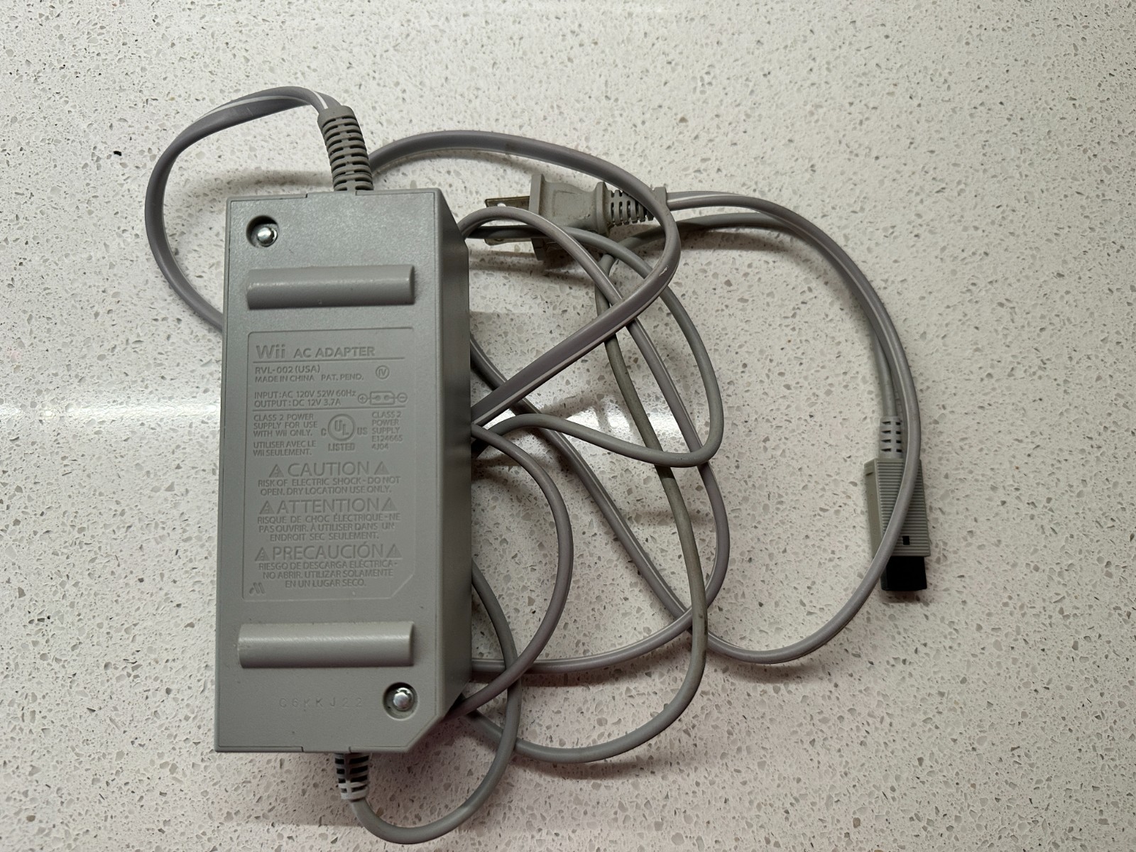 OEM Genuine Original Nintendo Wii System Console Power Cord RVL-002 TESTED