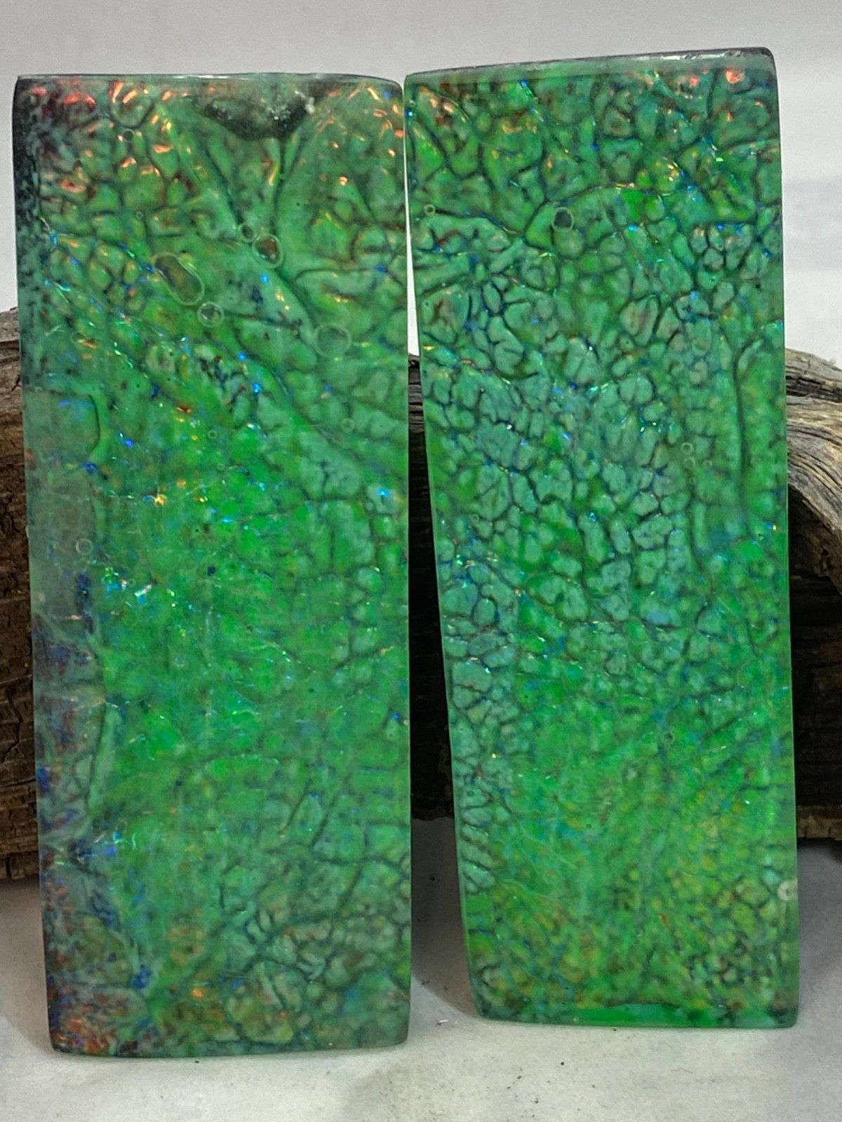 Dichroic Film Epoxy Knife Scales (1/4") (Pair)(R135)