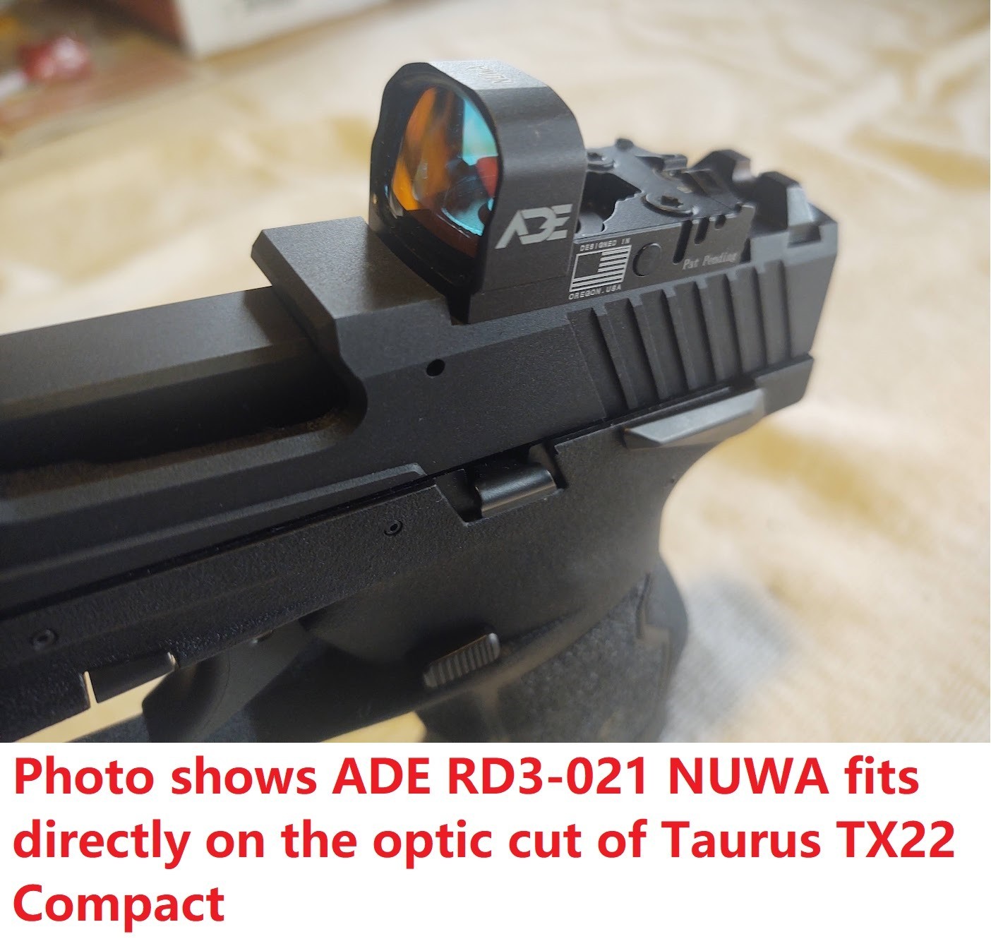 FDE!ADE RD3-021 NUWA Red Dot FOR Walther PDP Pro SD/PDP PRO E COMPACT/PPS M2