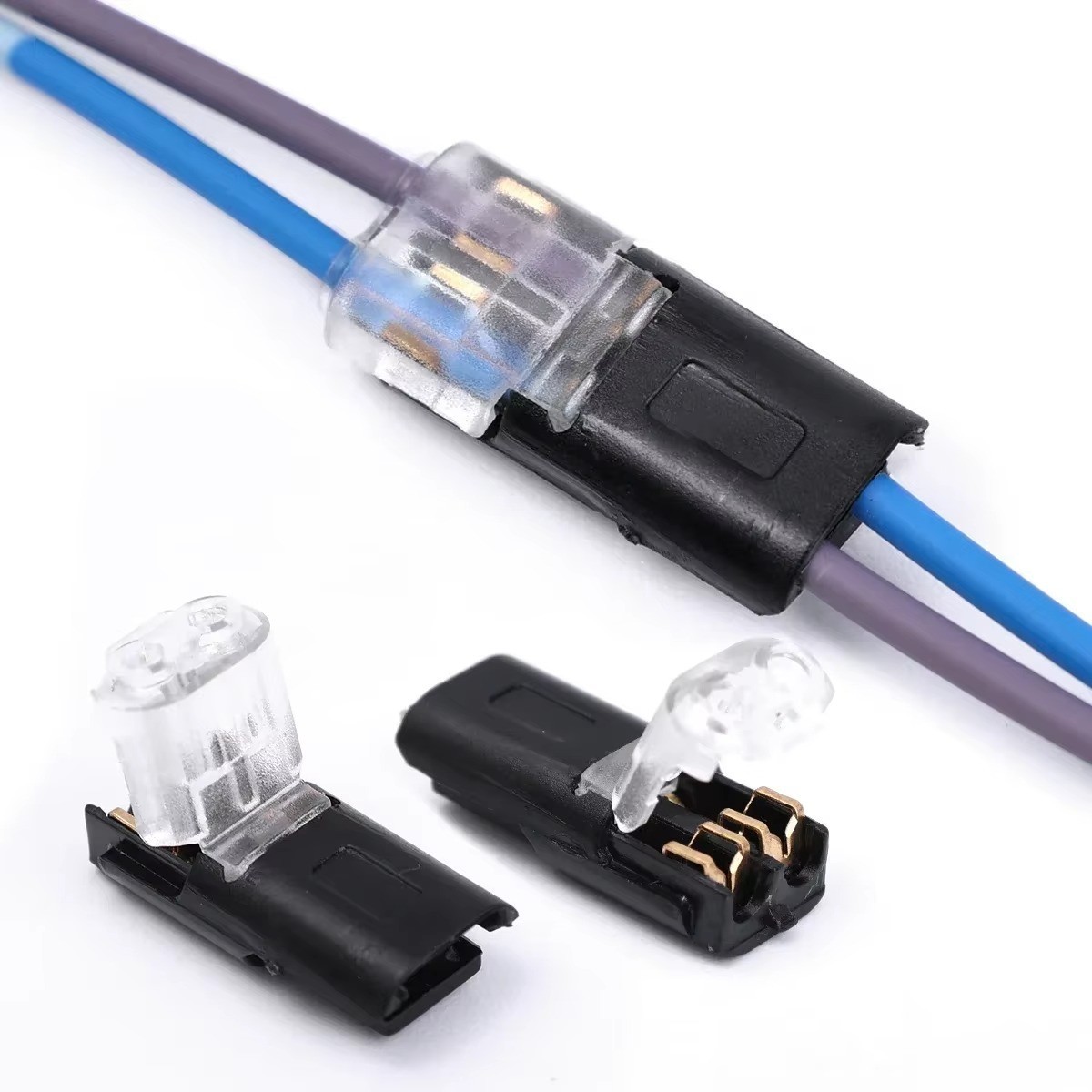 50pieces Double-Wire Plug-in Connector,W/Lock Tool-Free&Pluggable Design US Free