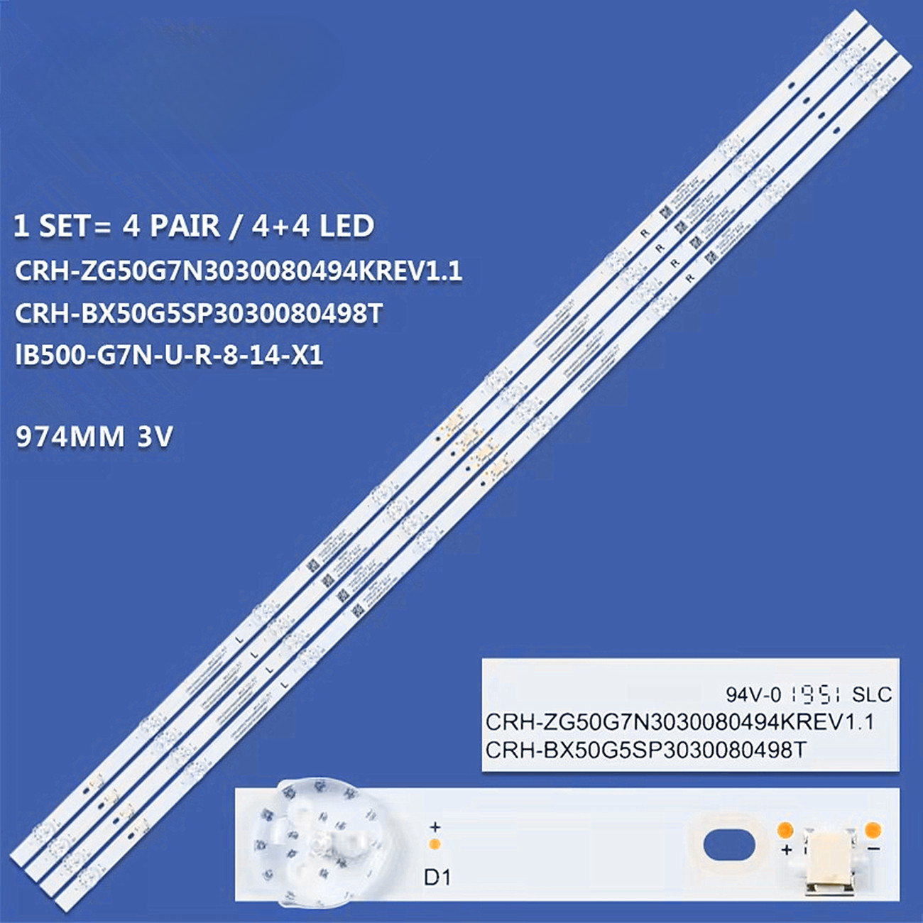 LED Backlight Strips for Onn 100012585 100097811 JL.D50081330-002AS-M_V01
