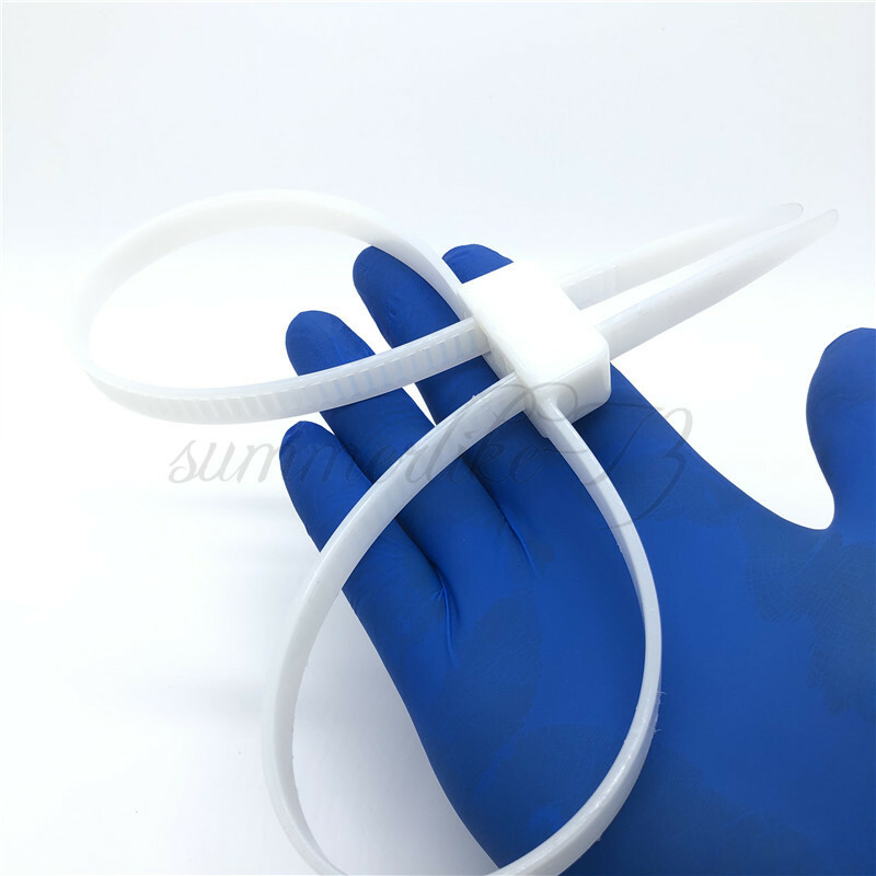 5pcs Handcuff Disposable Double FlexPlastic Cable Cuff Flex Restraints Binding